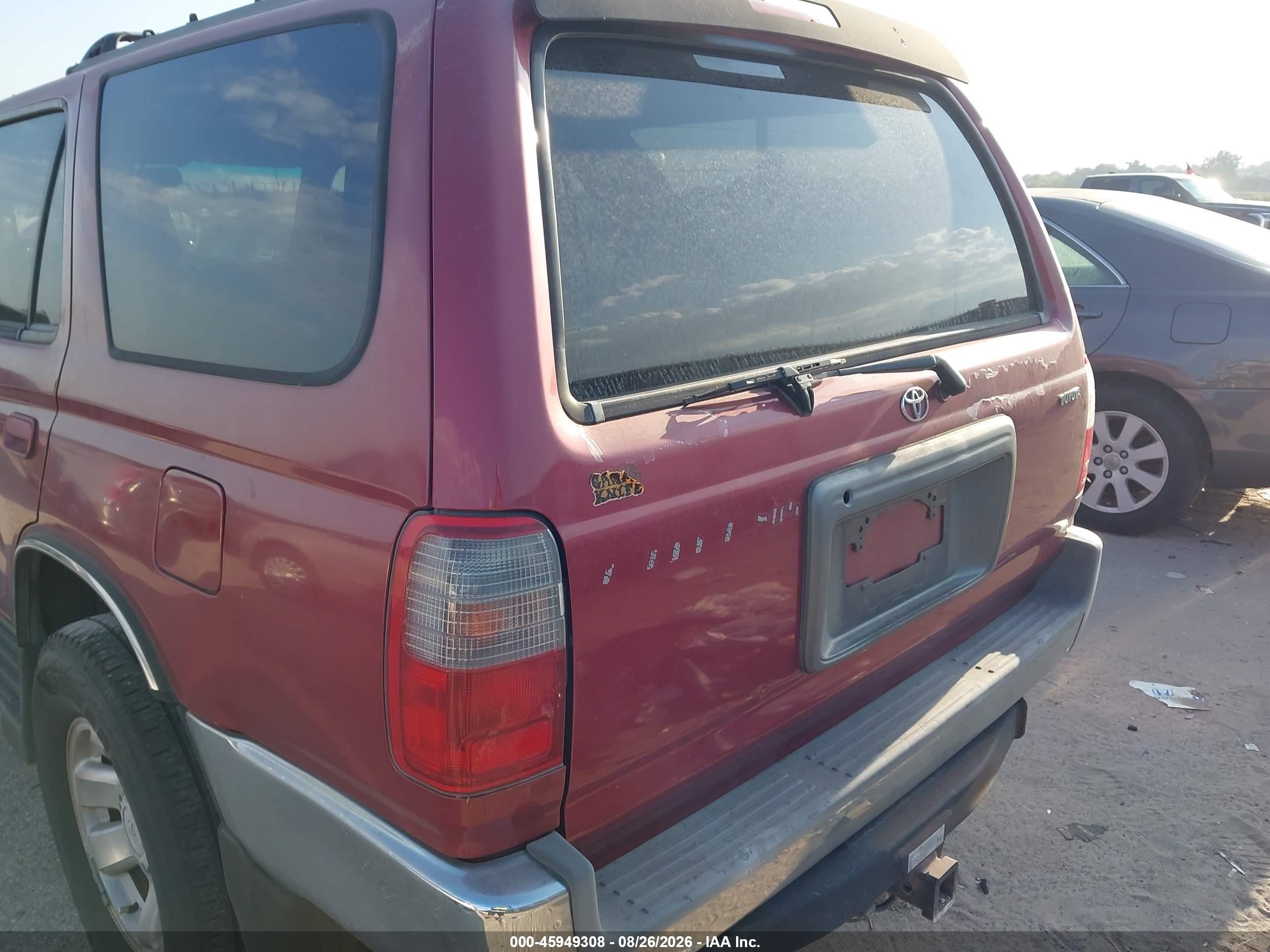 1999 Toyota 4runner Sr5 V6 Red vin: JT3GN86R4X0127269