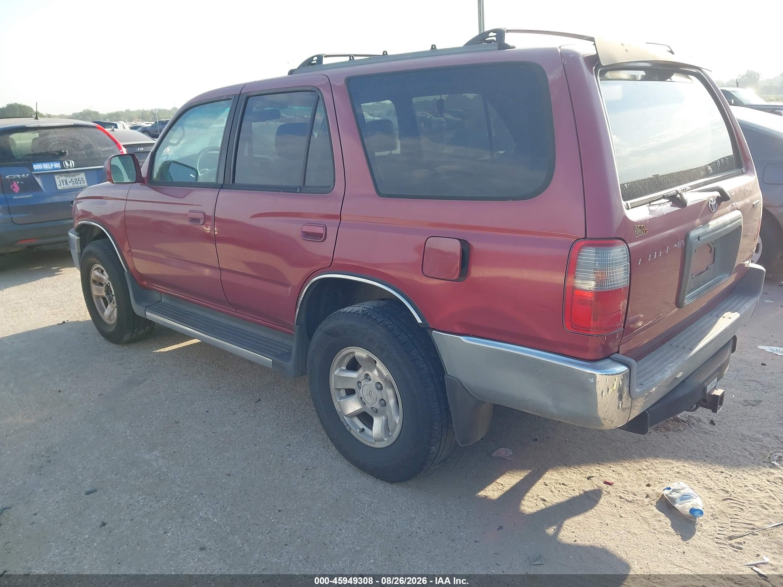 1999 Toyota 4runner Sr5 V6 Red vin: JT3GN86R4X0127269