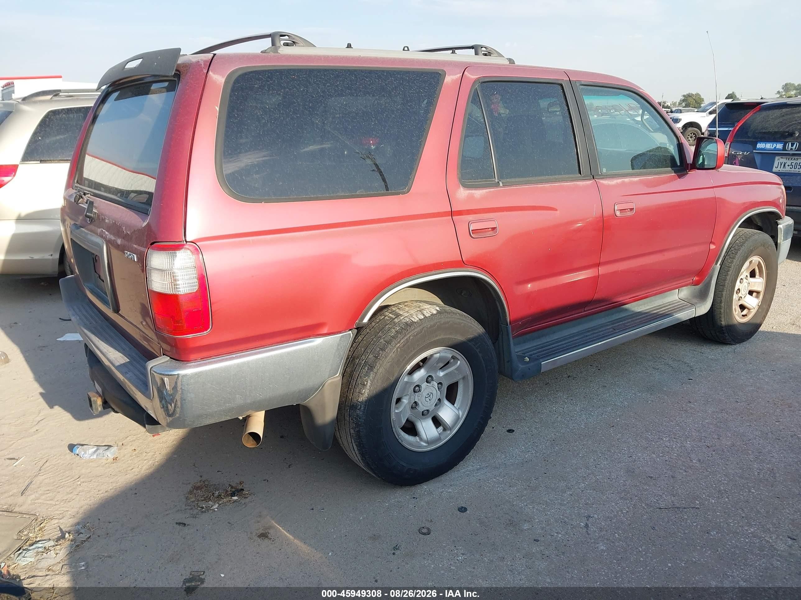 1999 Toyota 4runner Sr5 V6 Red vin: JT3GN86R4X0127269
