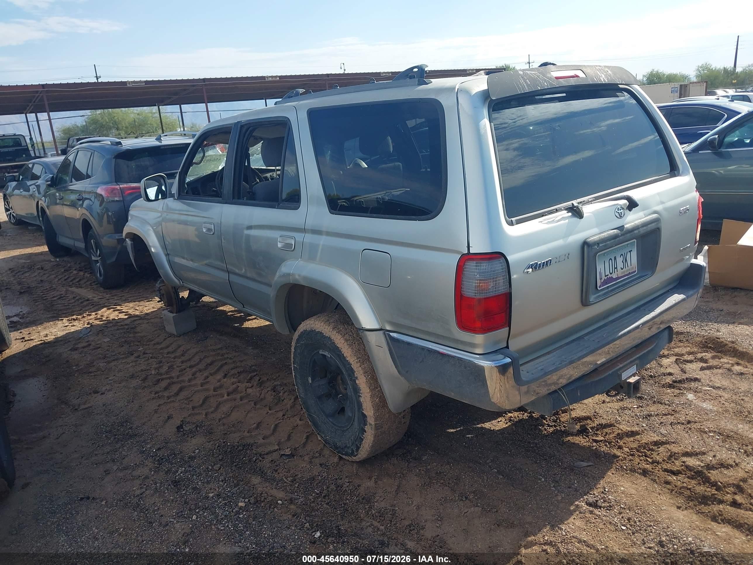 2000 Toyota 4runner Sr5 V6 Silver vin: JT3GN86R4Y0142257