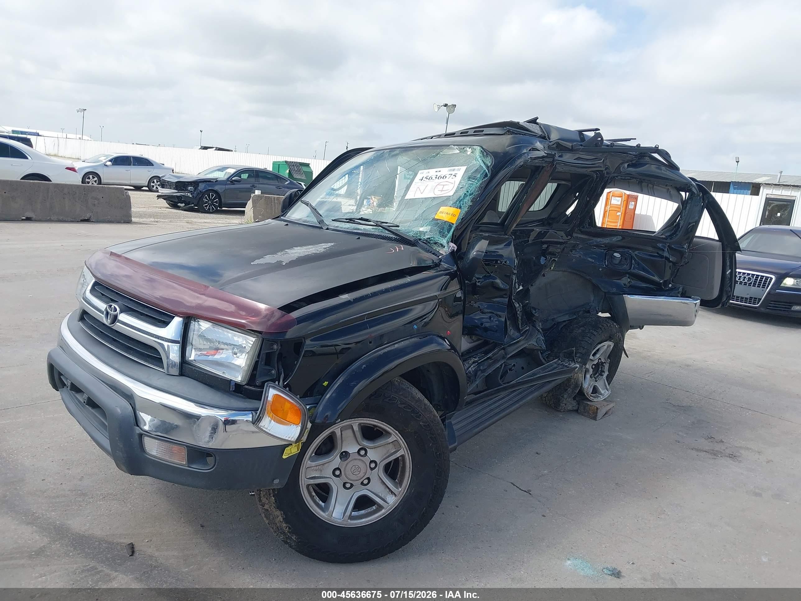 2002 Toyota 4runner Sr5 V6 Black vin: JT3GN86R520225445