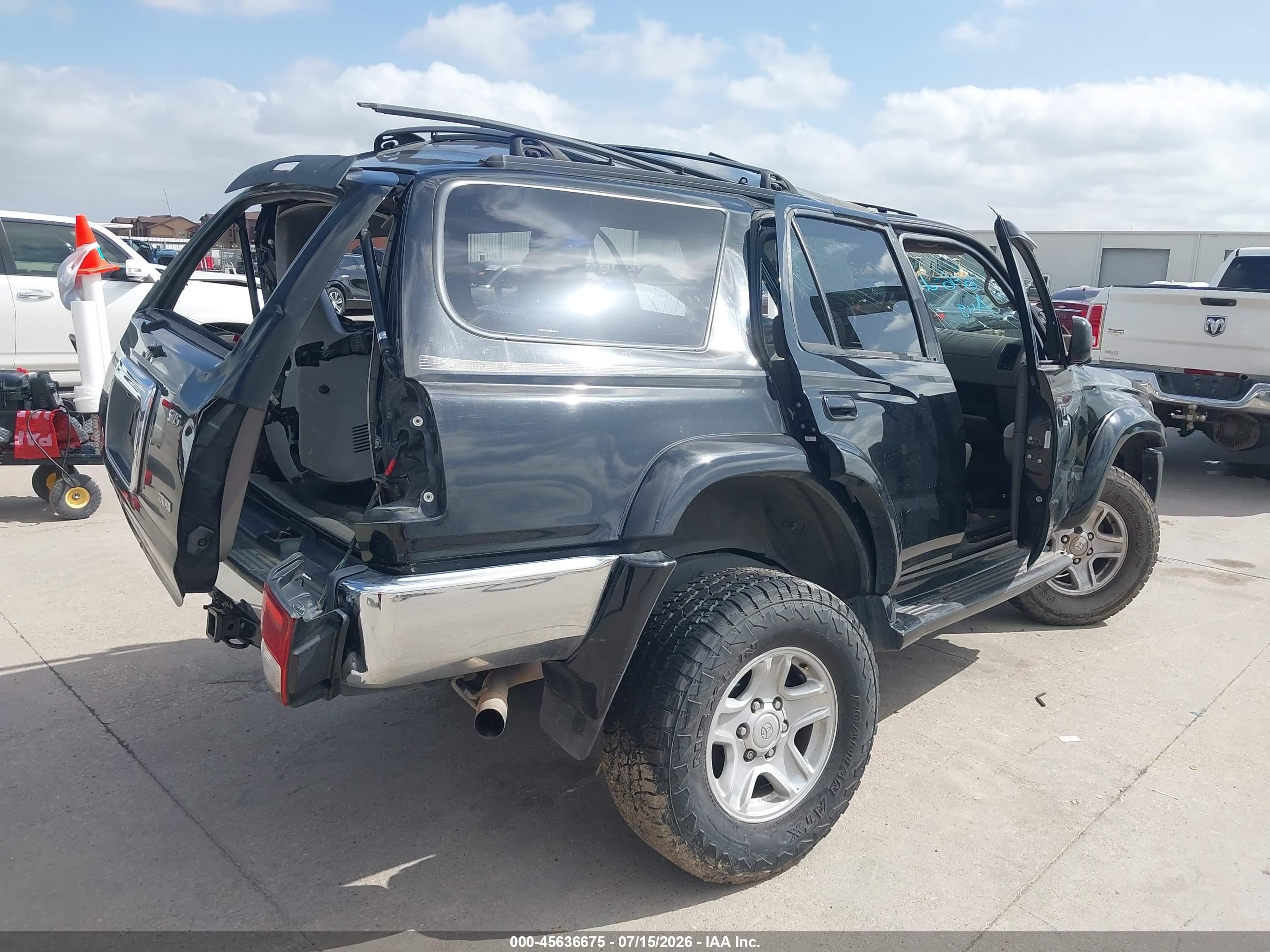 2002 Toyota 4runner Sr5 V6 Black vin: JT3GN86R520225445