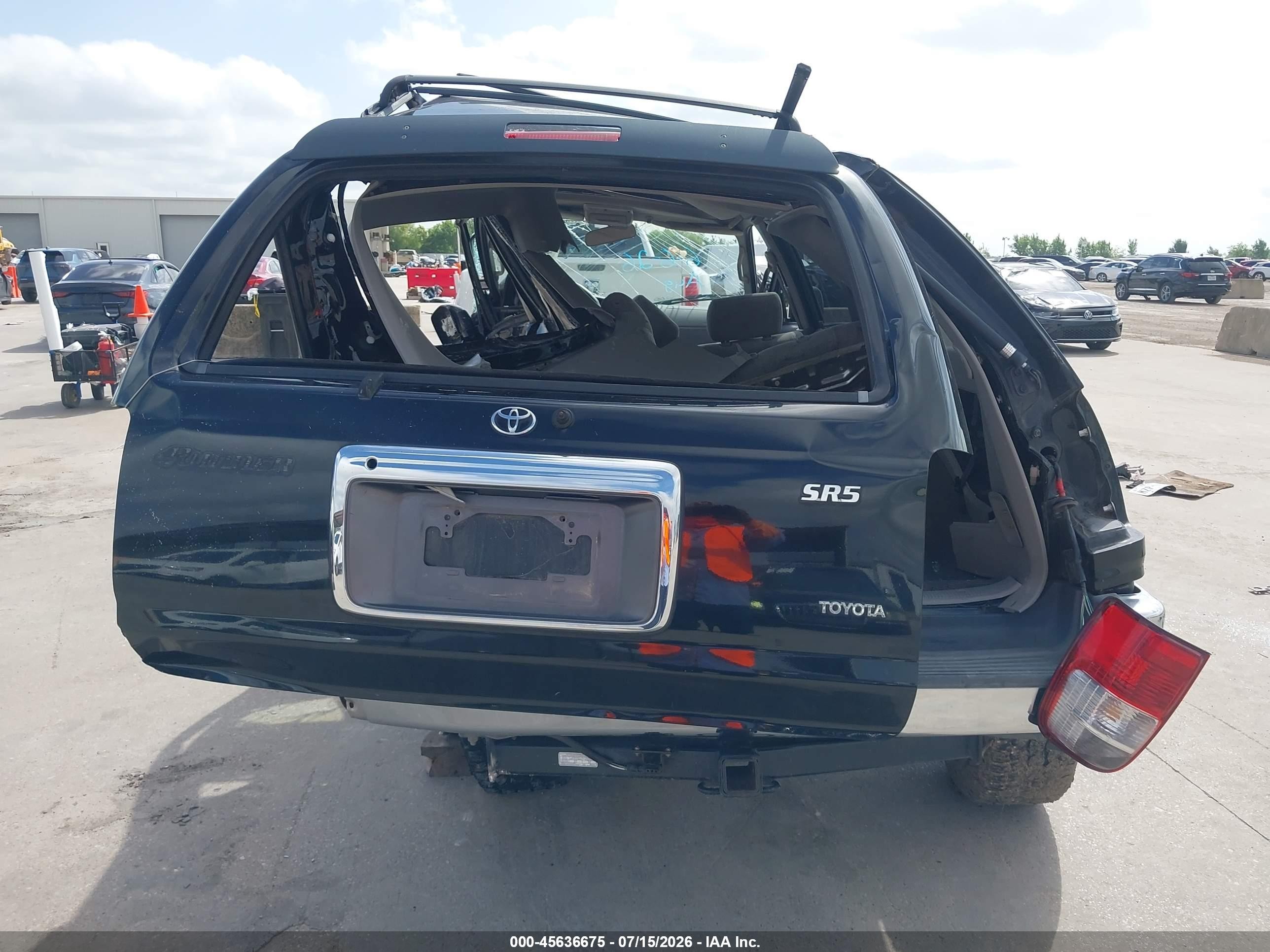 2002 Toyota 4runner Sr5 V6 Black vin: JT3GN86R520225445