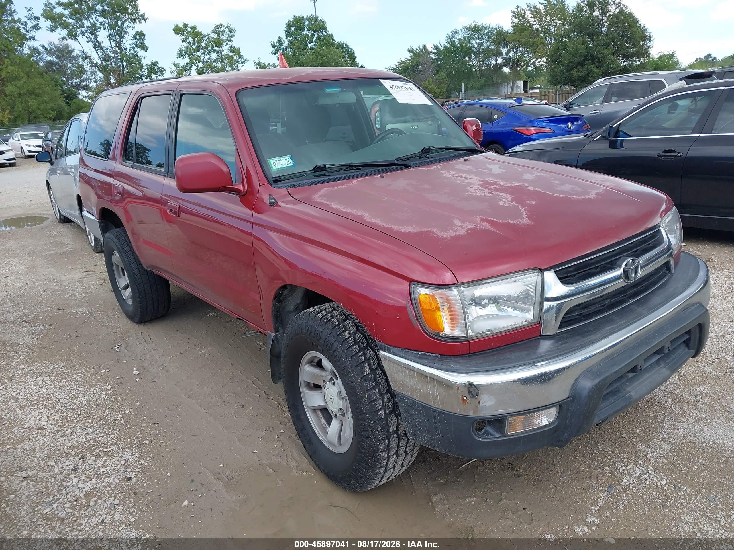 2002 Toyota 4runner Sr5 V6 Maroon vin: JT3GN86R520244643