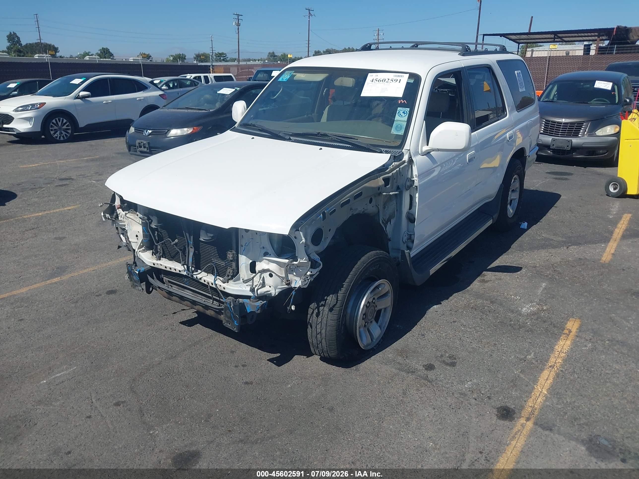 2002 Toyota 4runner Sr5 V6 White vin: JT3GN86R520245176