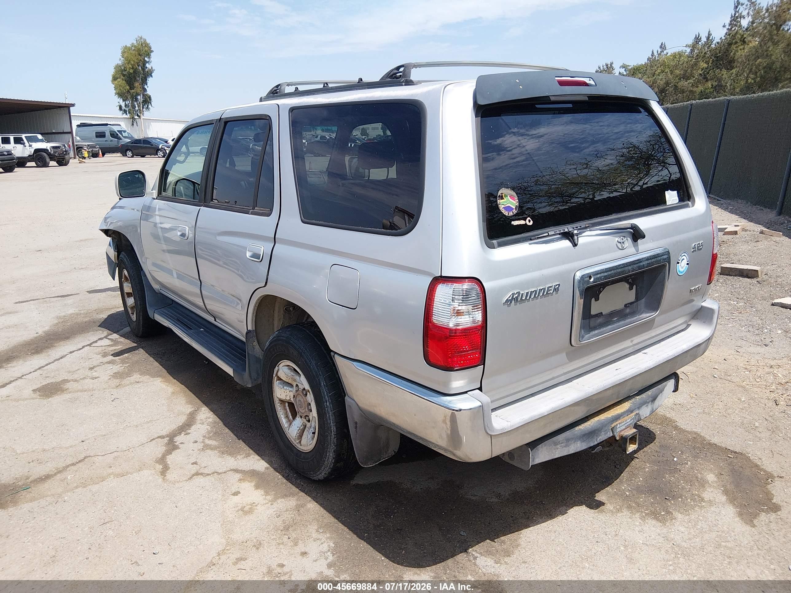 2002 Toyota 4runner Sr5 V6 Silver vin: JT3GN86R620253075