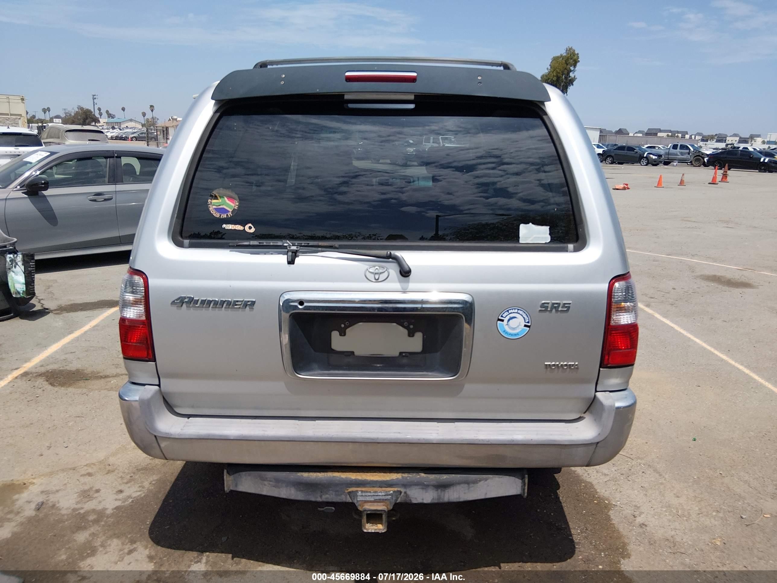 2002 Toyota 4runner Sr5 V6 Silver vin: JT3GN86R620253075