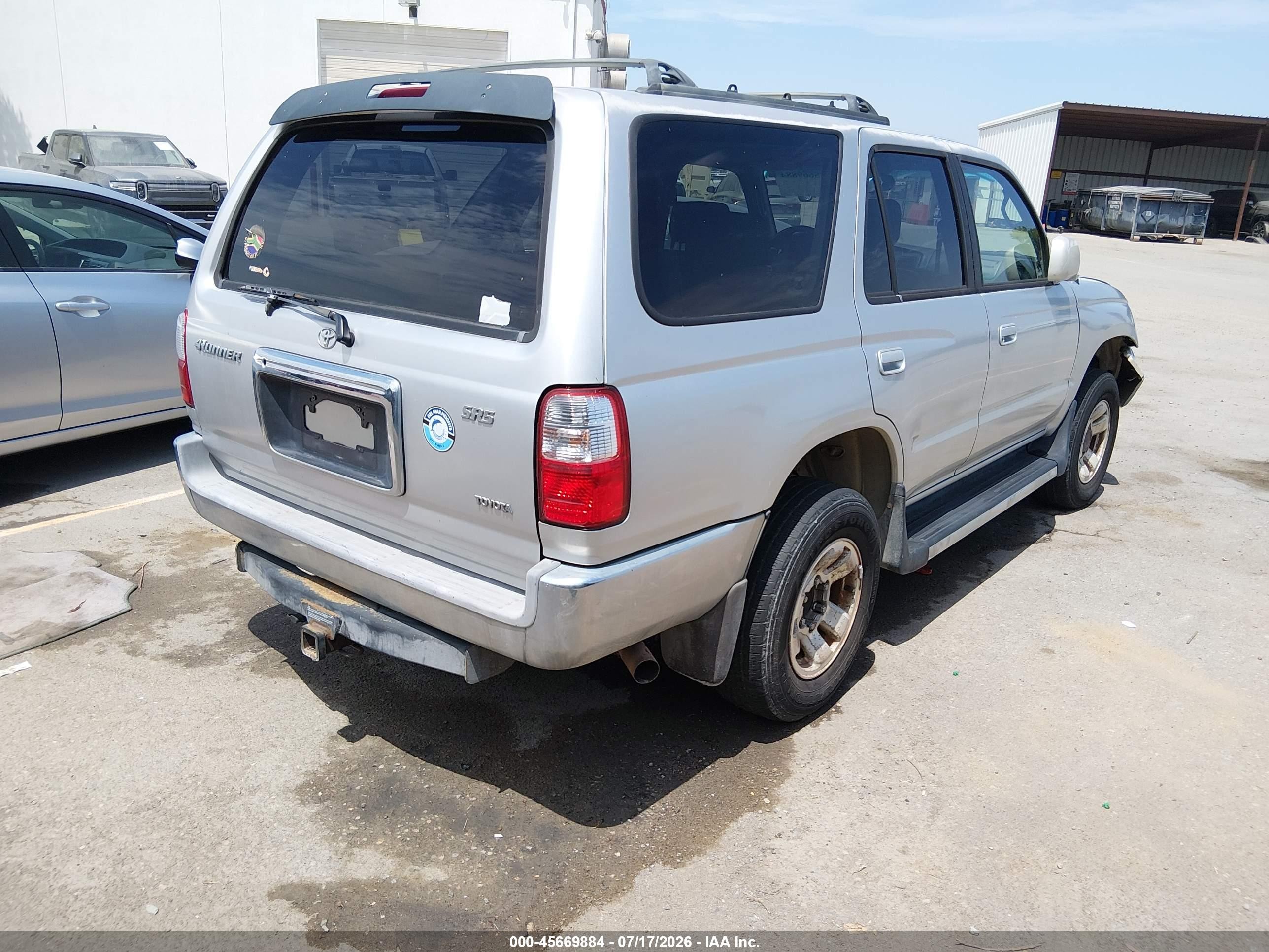 2002 Toyota 4runner Sr5 V6 Silver vin: JT3GN86R620253075
