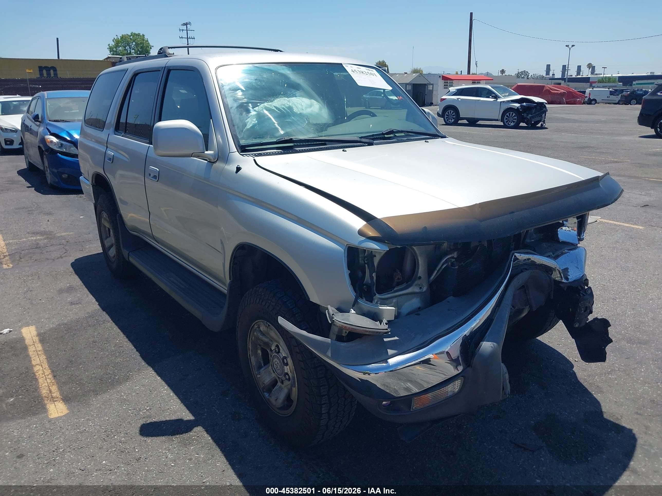 2002 Toyota 4runner Sr5 V6 Silver vin: JT3GN86R620255862