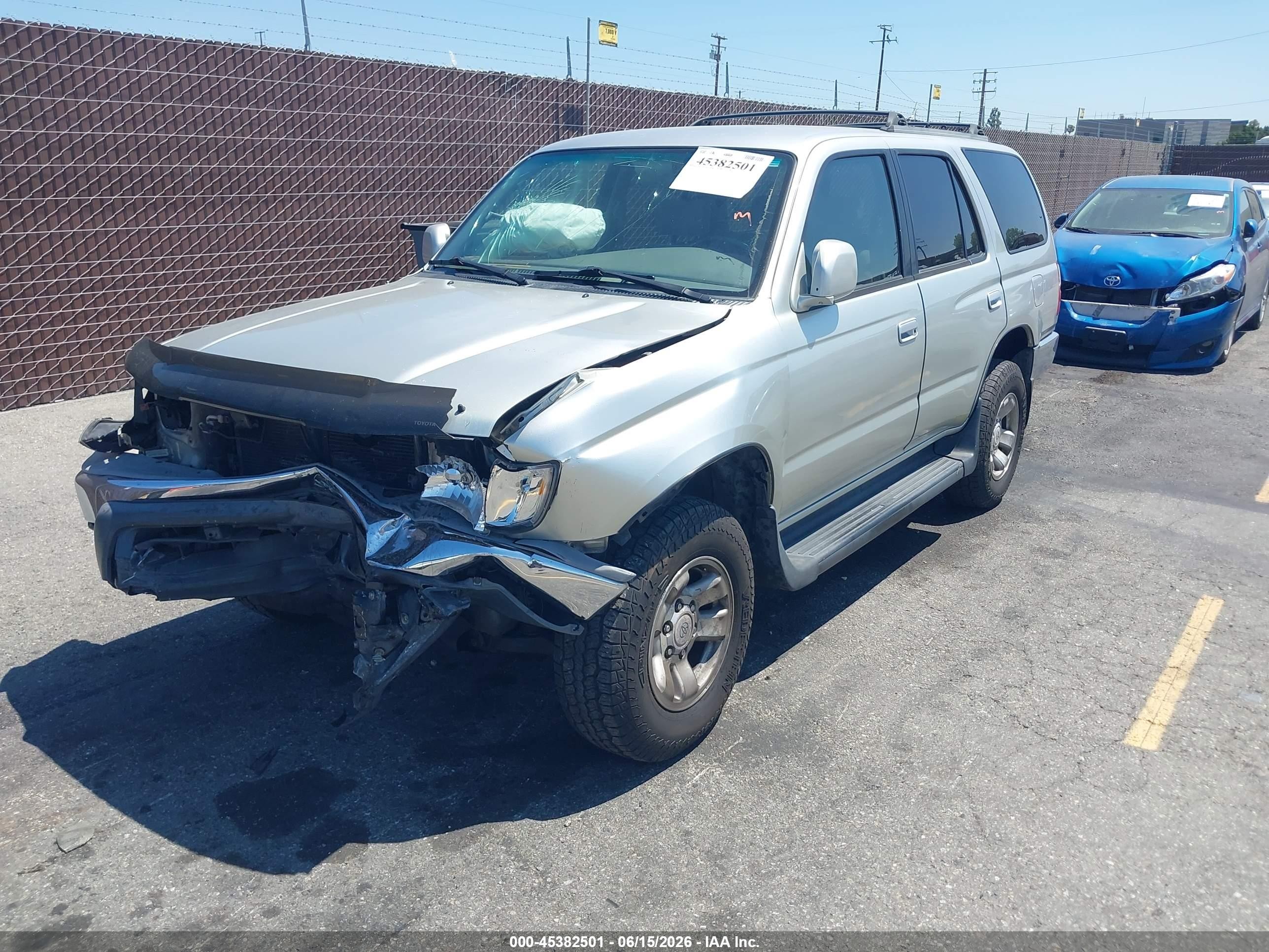 2002 Toyota 4runner Sr5 V6 Silver vin: JT3GN86R620255862