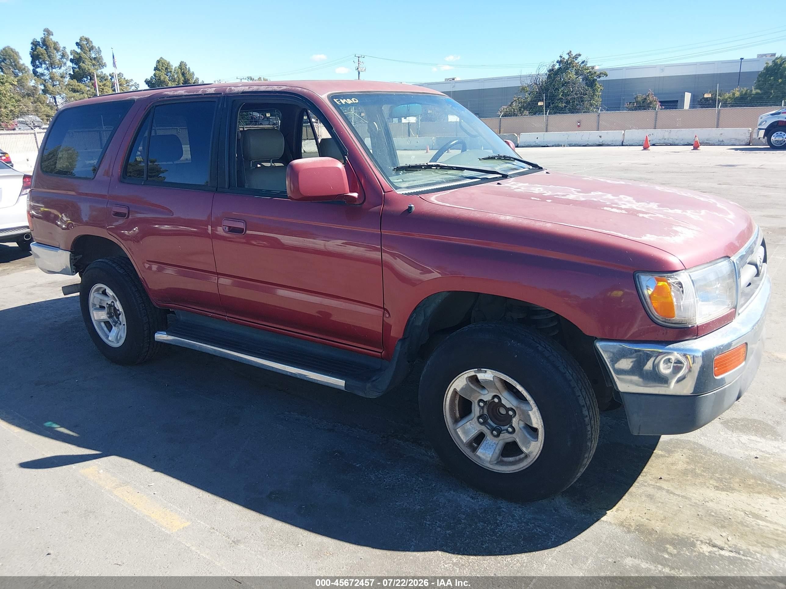 1998 Toyota 4runner Sr5 V6 Красный vin: JT3GN86R6W0084939