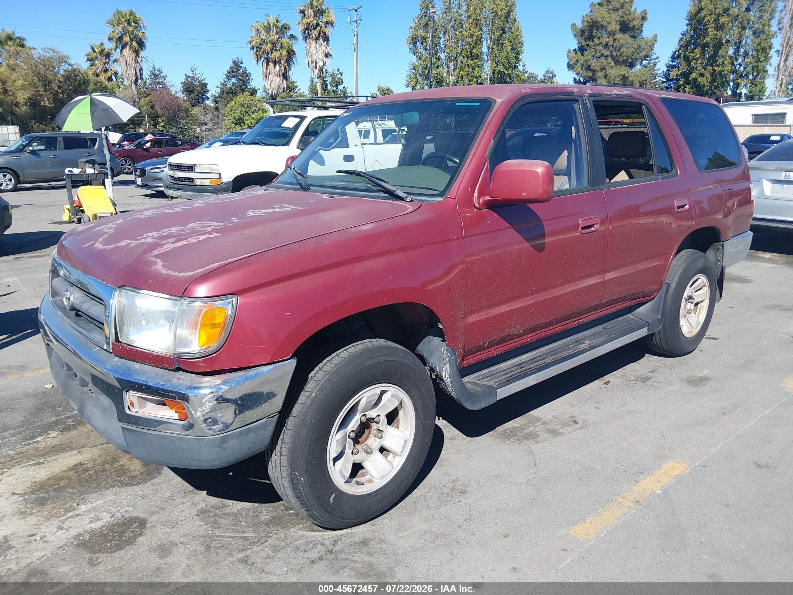 1998 Toyota 4runner Sr5 V6 Красный vin: JT3GN86R6W0084939