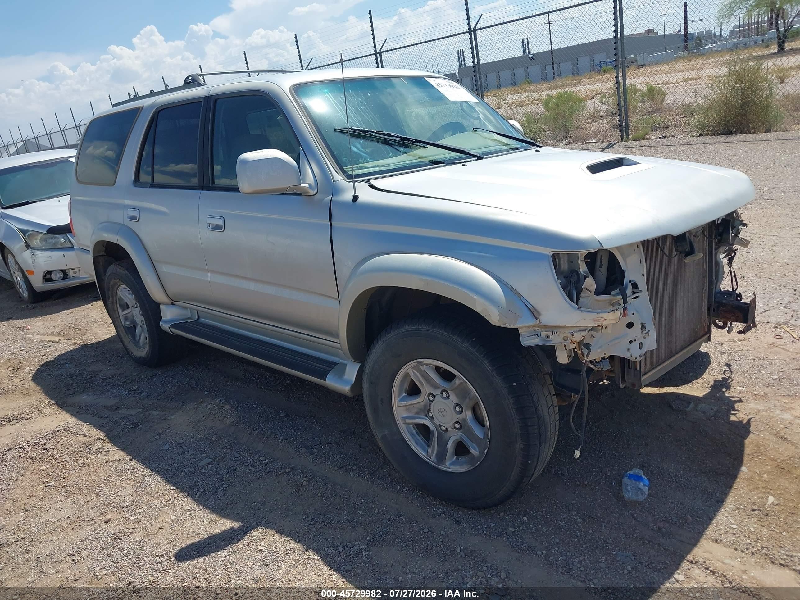 2001 Toyota 4runner Sr5 V6 Silver vin: JT3GN86R710183407