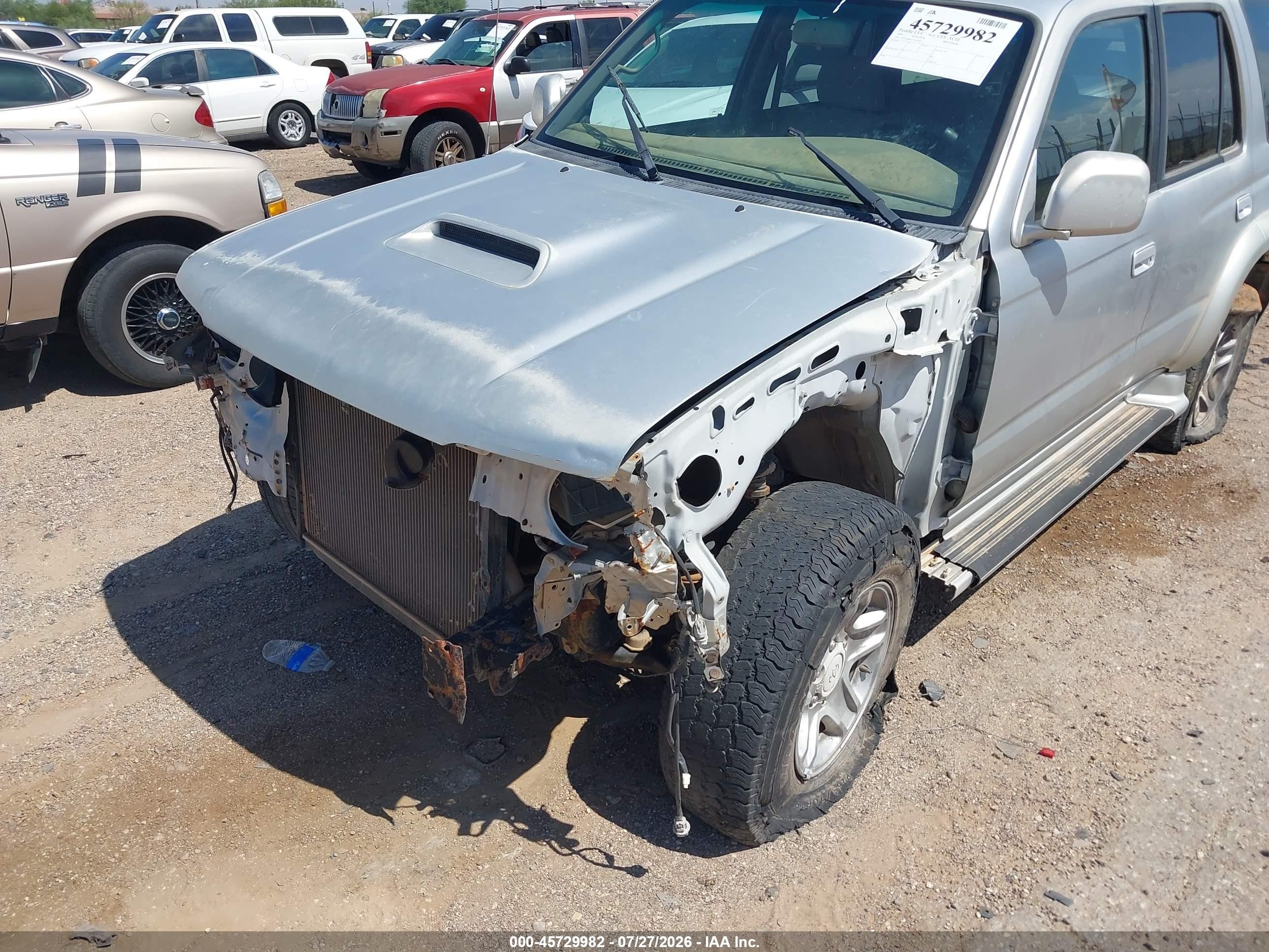 2001 Toyota 4runner Sr5 V6 Silver vin: JT3GN86R710183407