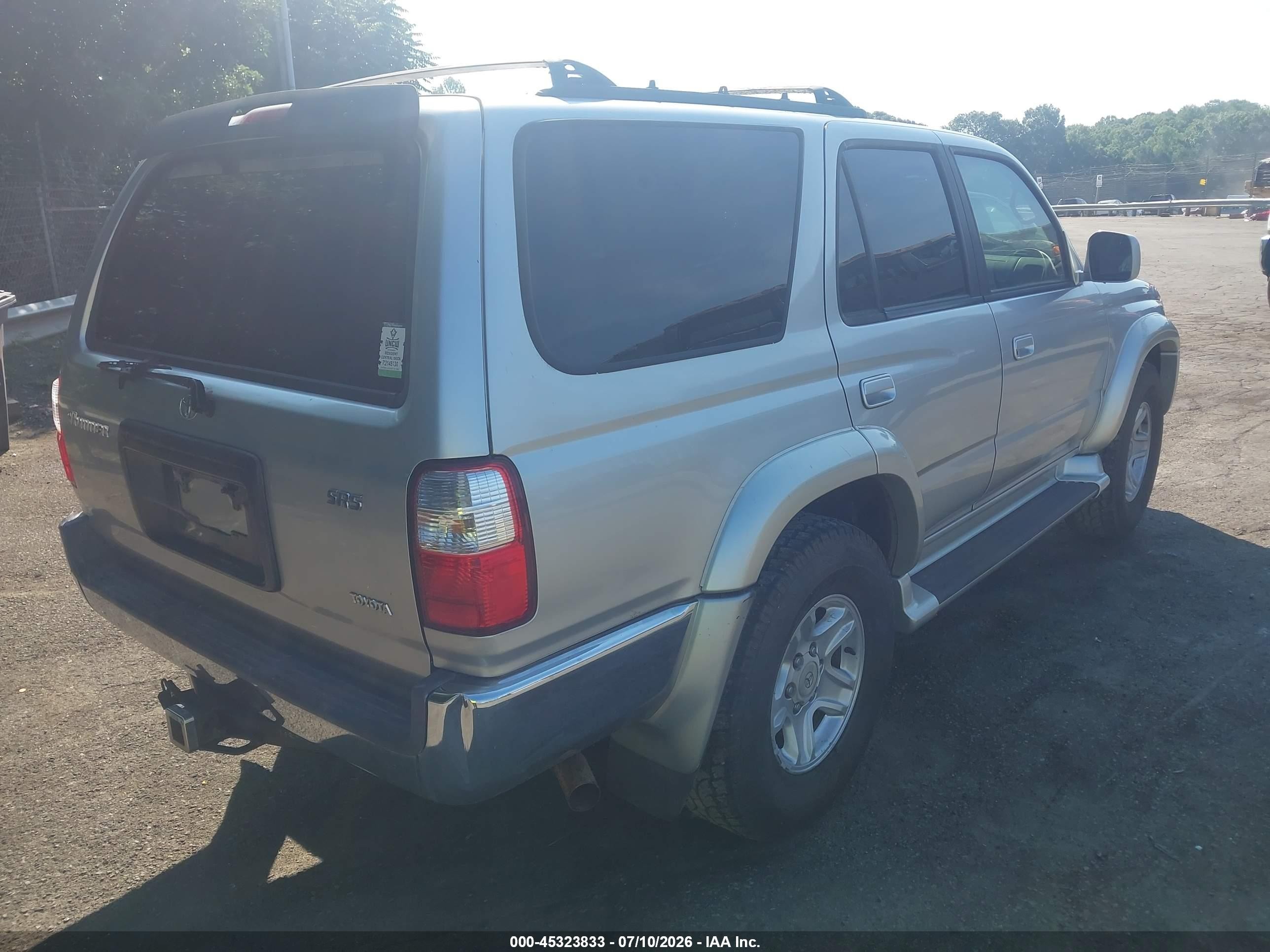 2001 Toyota 4runner Sr5 V6 Silver vin: JT3GN86R710204739
