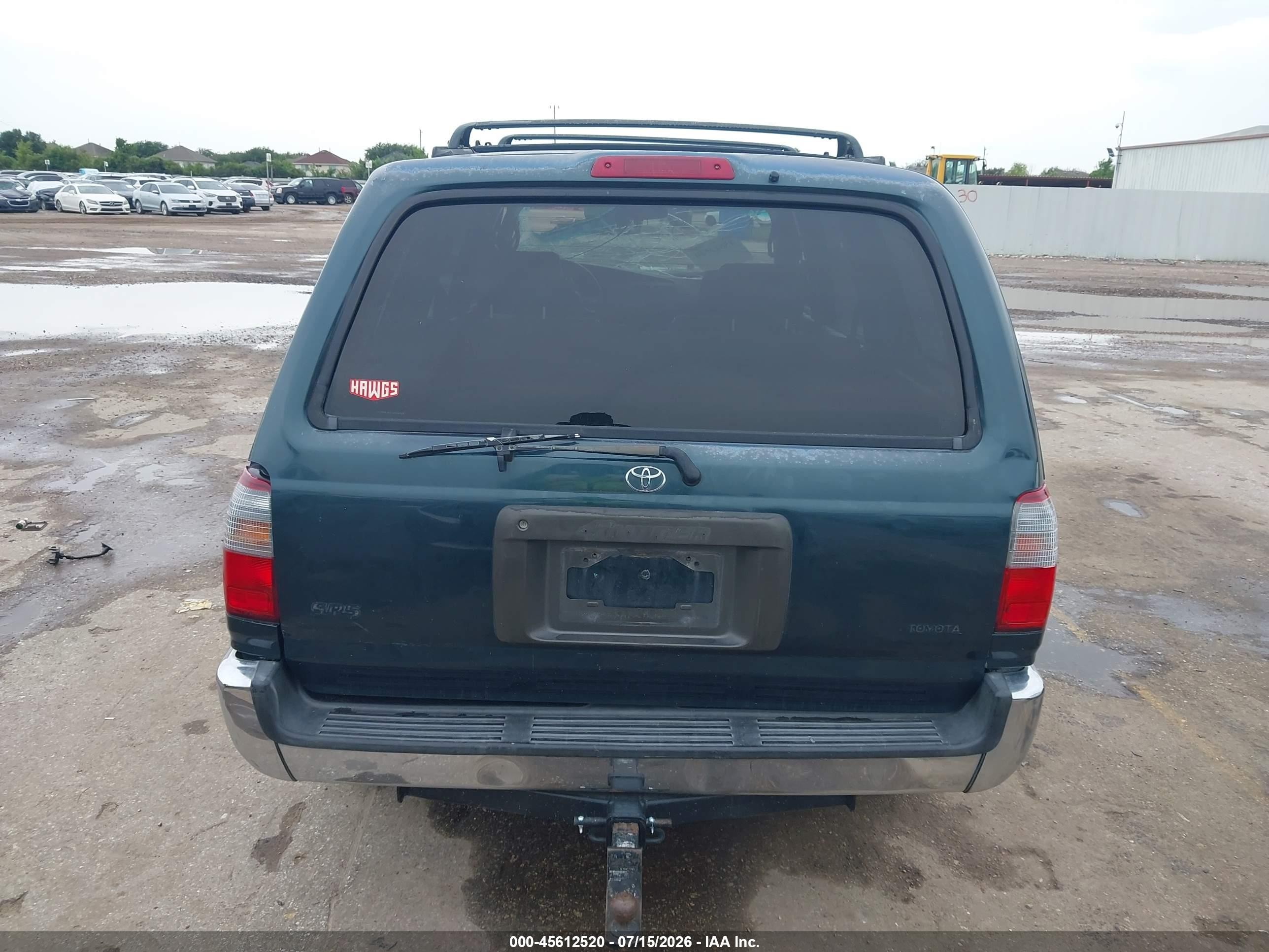 1996 Toyota 4runner Sr5 Green vin: JT3GN86R7T0004429