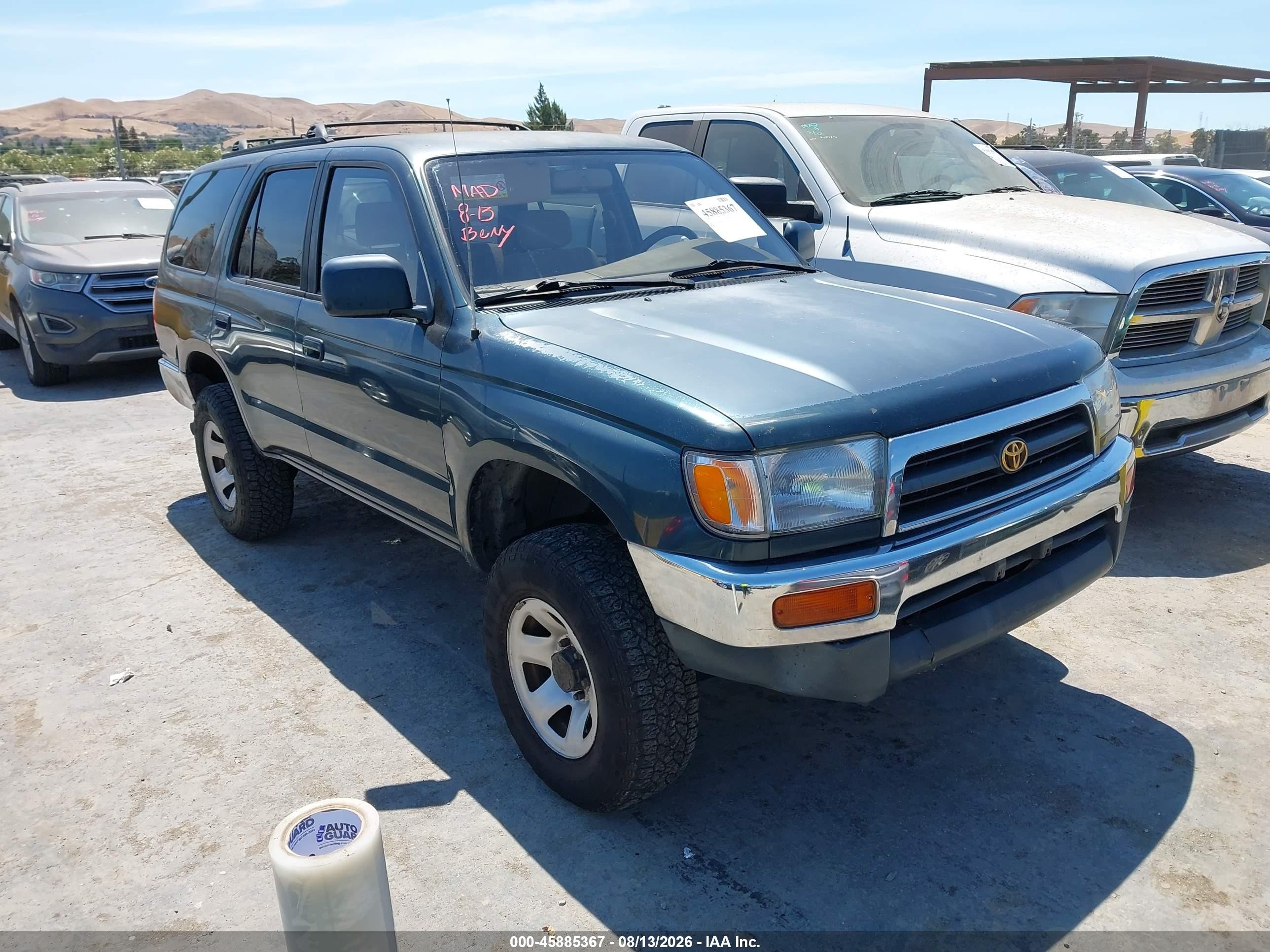 1998 Toyota 4runner Sr5 V6 Green vin: JT3GN86R7W0058818