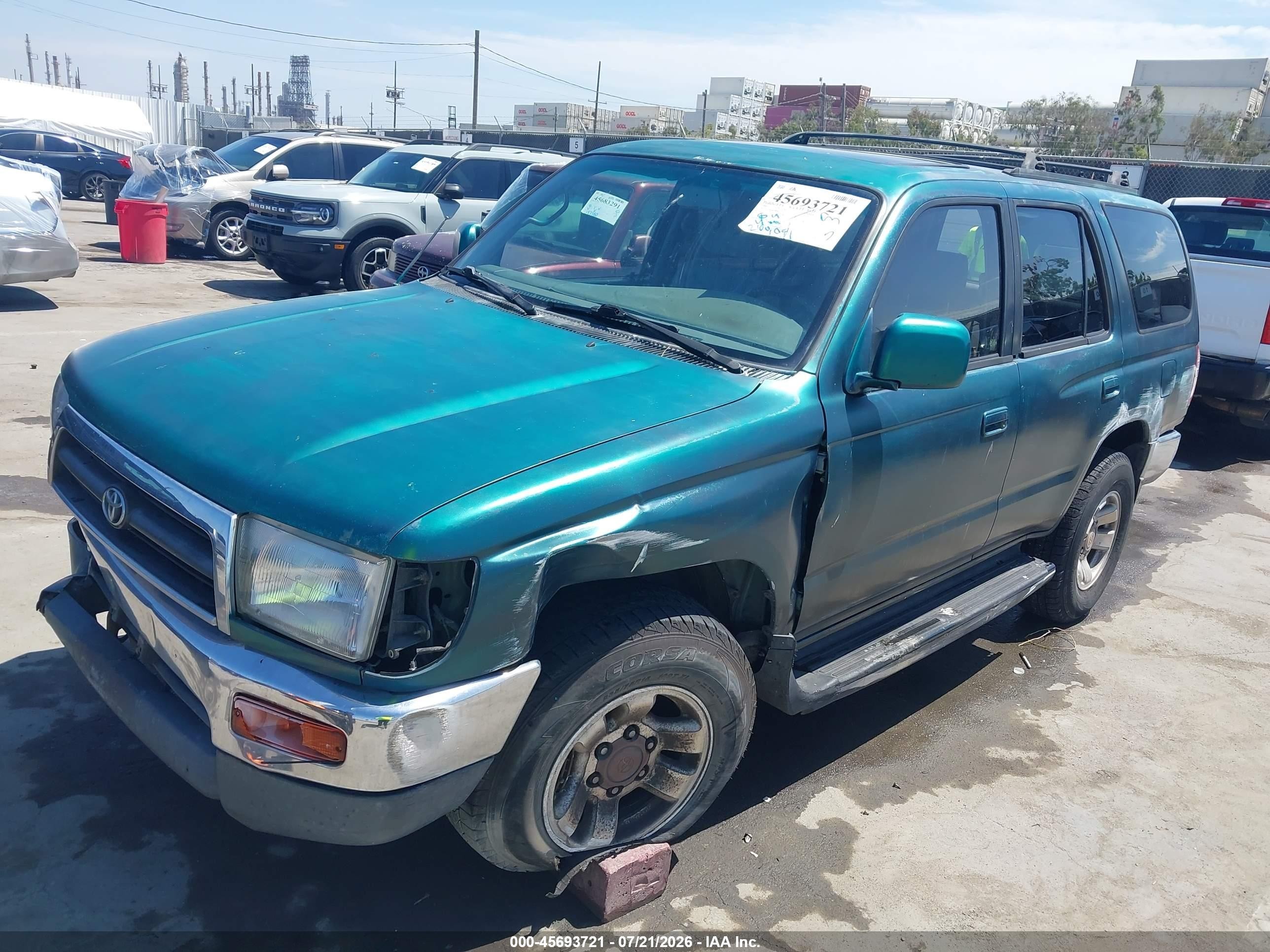 1998 Toyota 4runner Sr5 V6 Green vin: JT3GN86R7W0073724