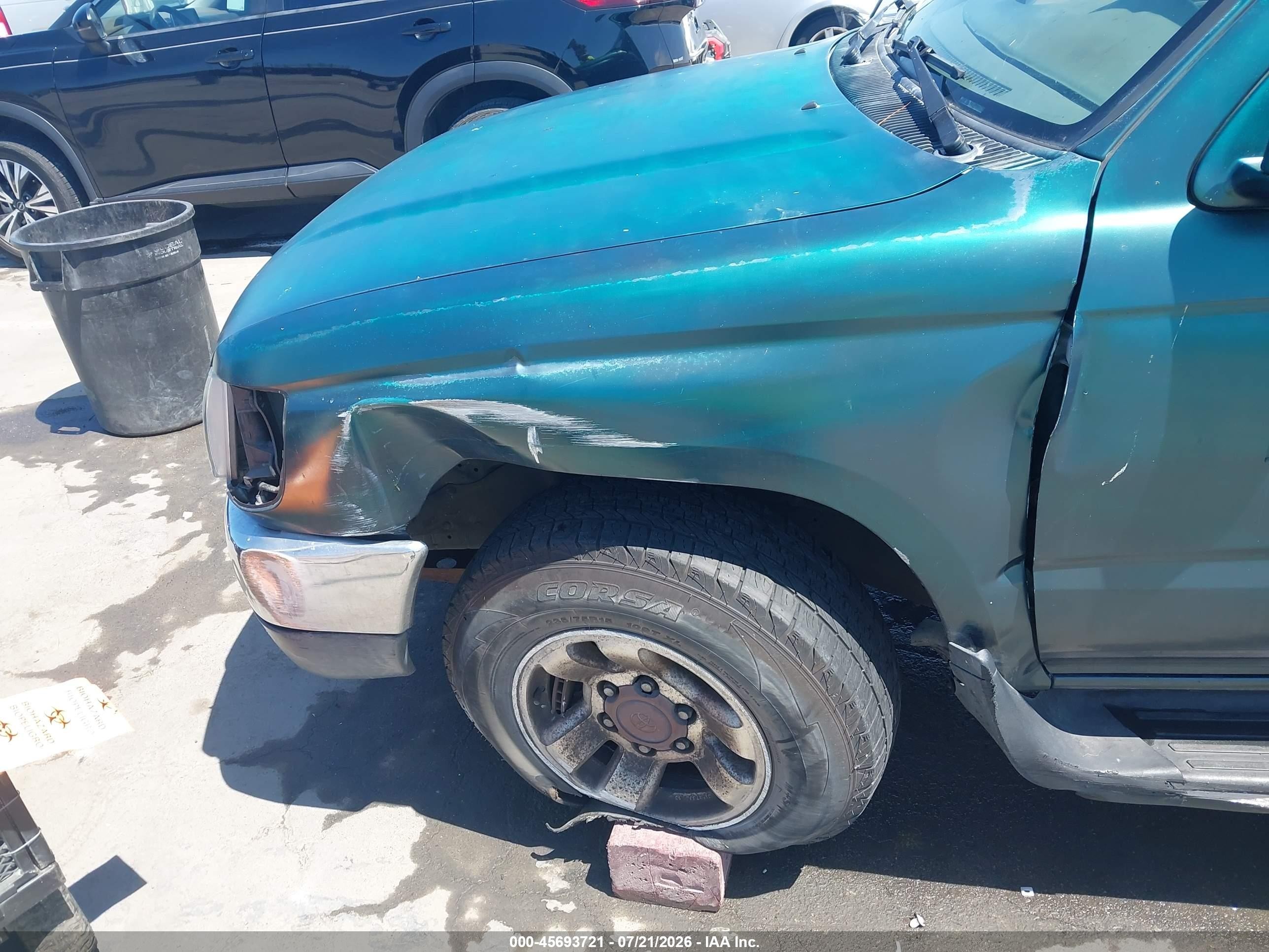 1998 Toyota 4runner Sr5 V6 Green vin: JT3GN86R7W0073724