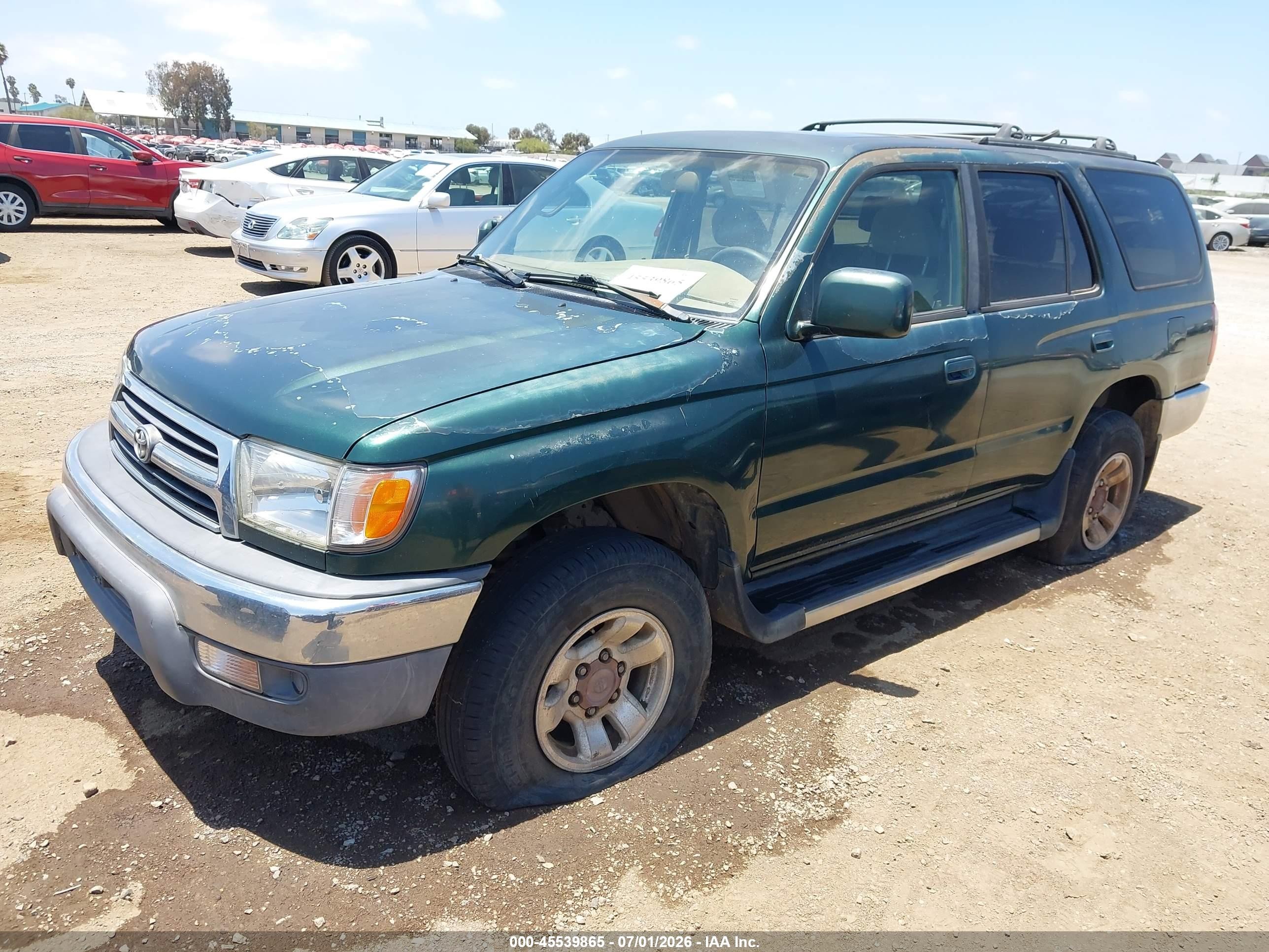 1999 Toyota 4runner Sr5 V6 Зеленый vin: JT3GN86R7X0108084