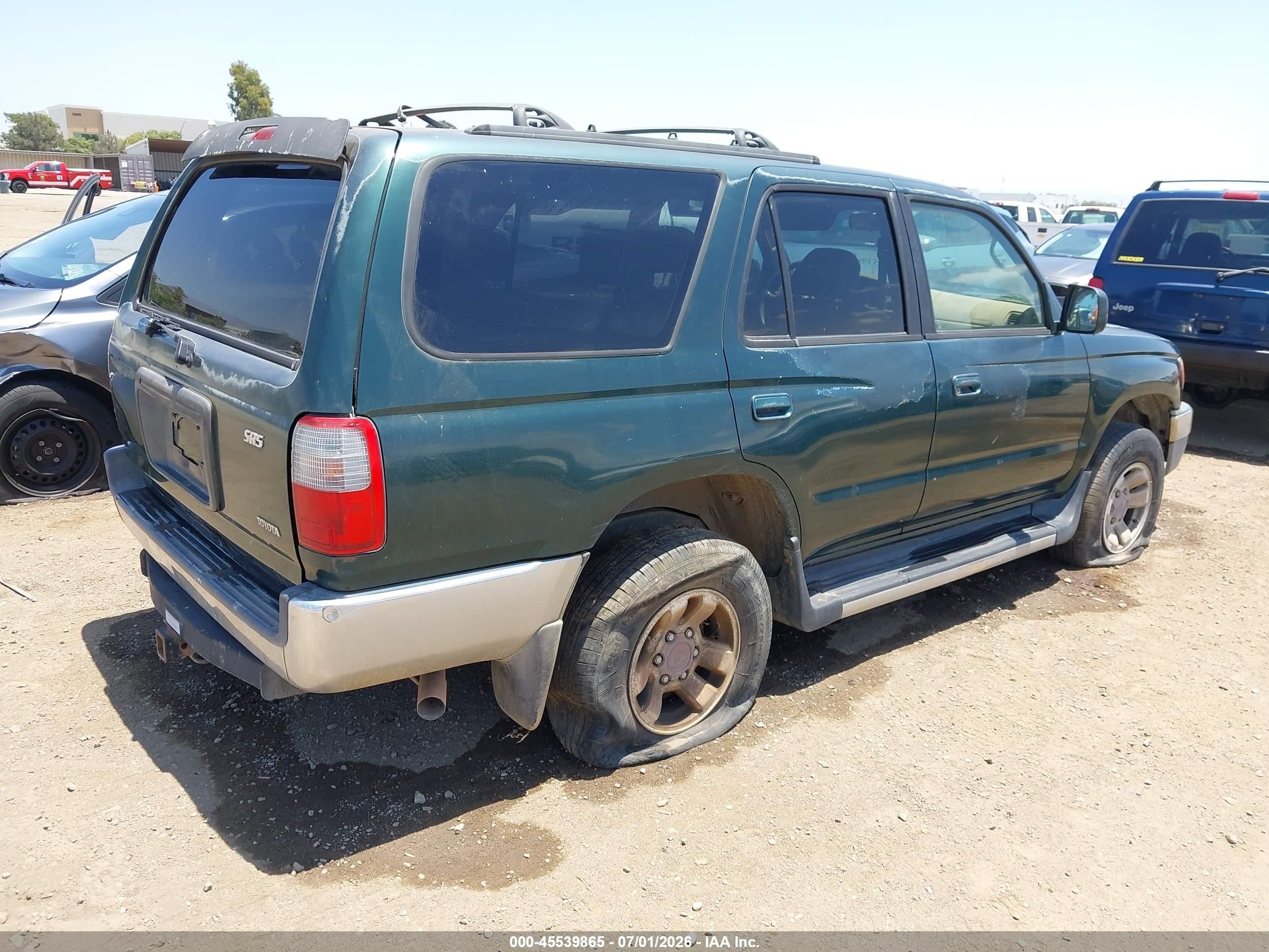1999 Toyota 4runner Sr5 V6 Зеленый vin: JT3GN86R7X0108084