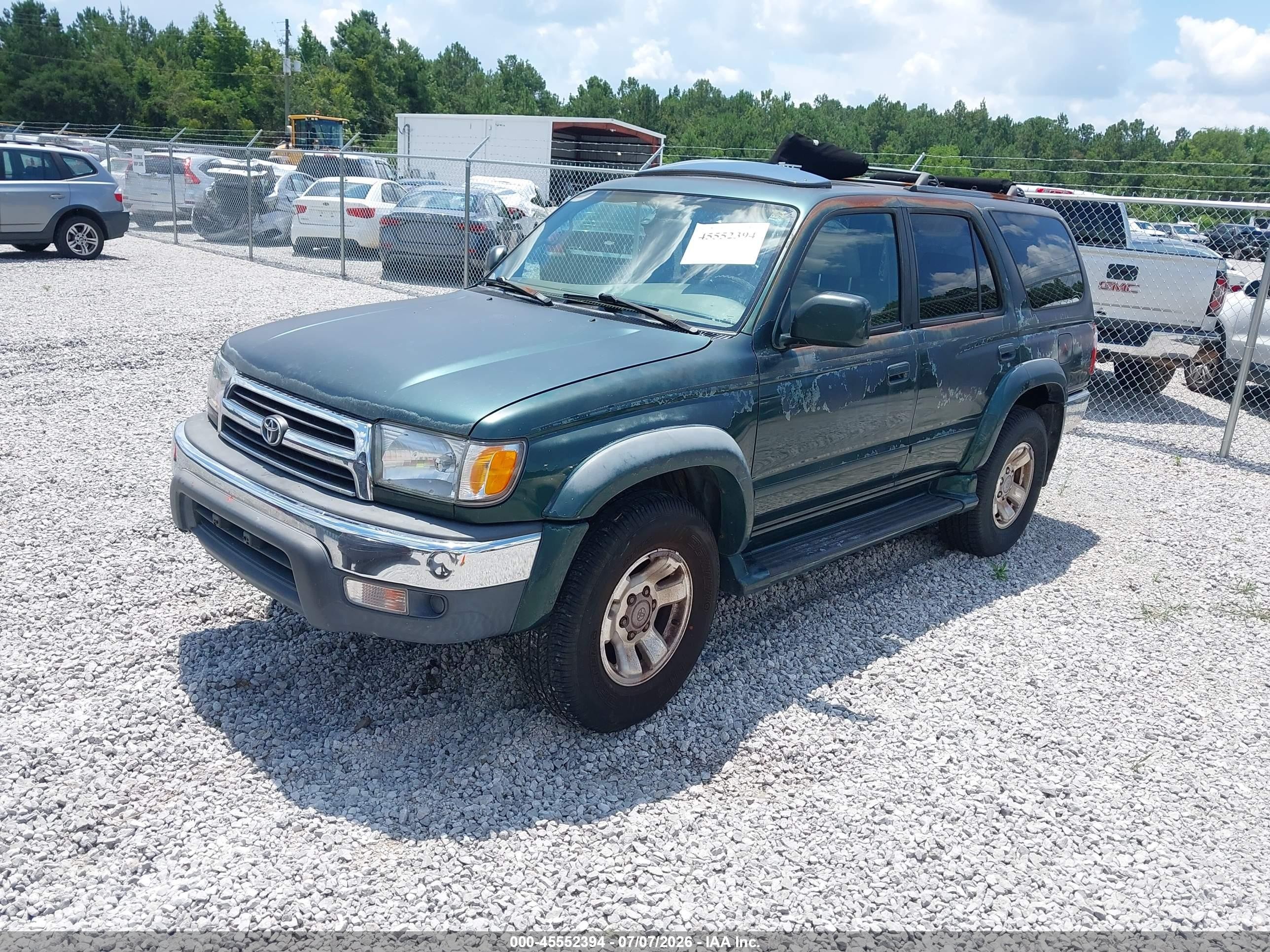 2000 Toyota 4runner Sr5 V6 Green vin: JT3GN86R7Y0168738