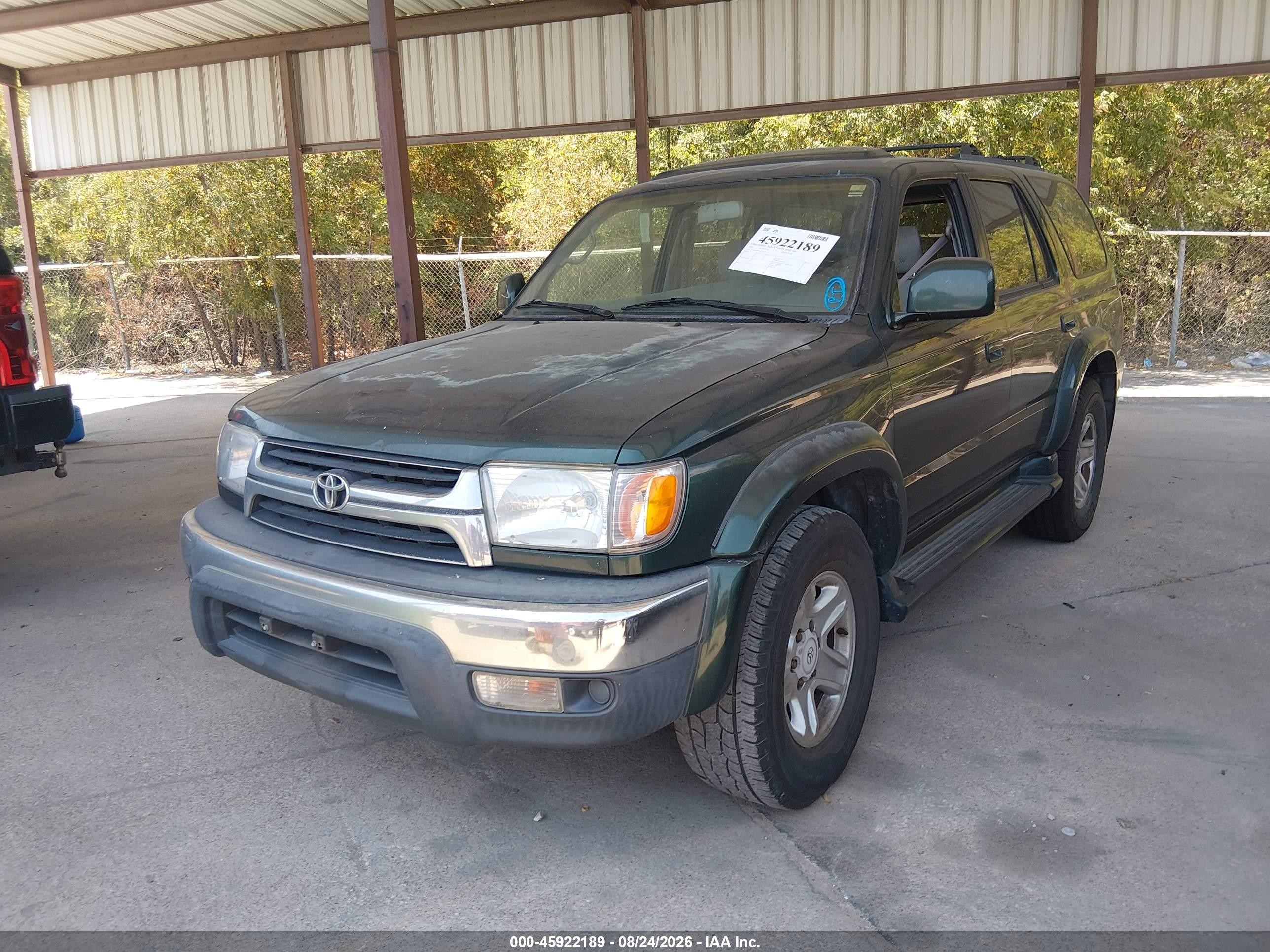 2001 Toyota 4runner Sr5 V6 Green vin: JT3GN86R810214504