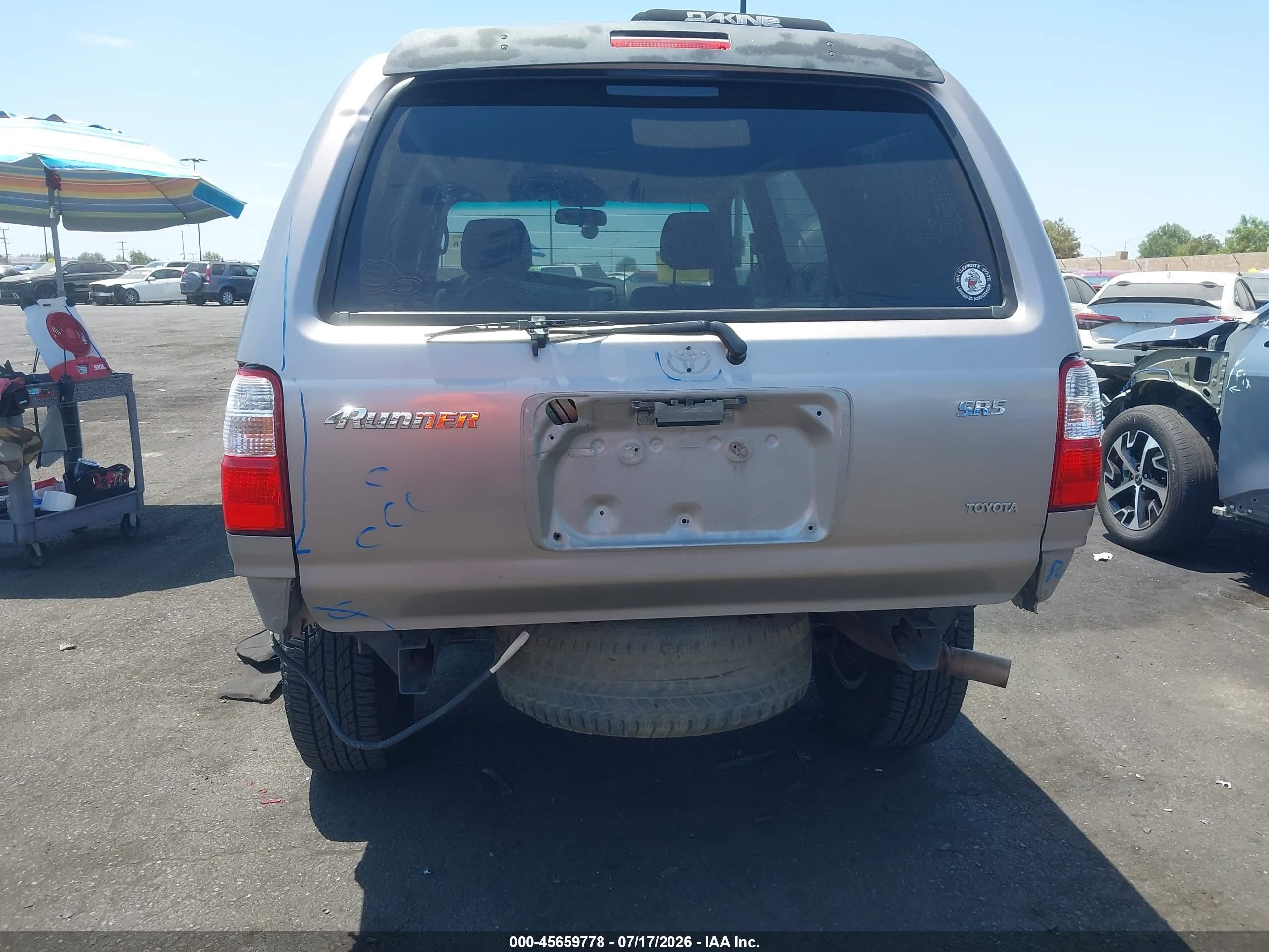 2001 Toyota 4runner Sr5 V6 Champagne vin: JT3GN86RX10202547