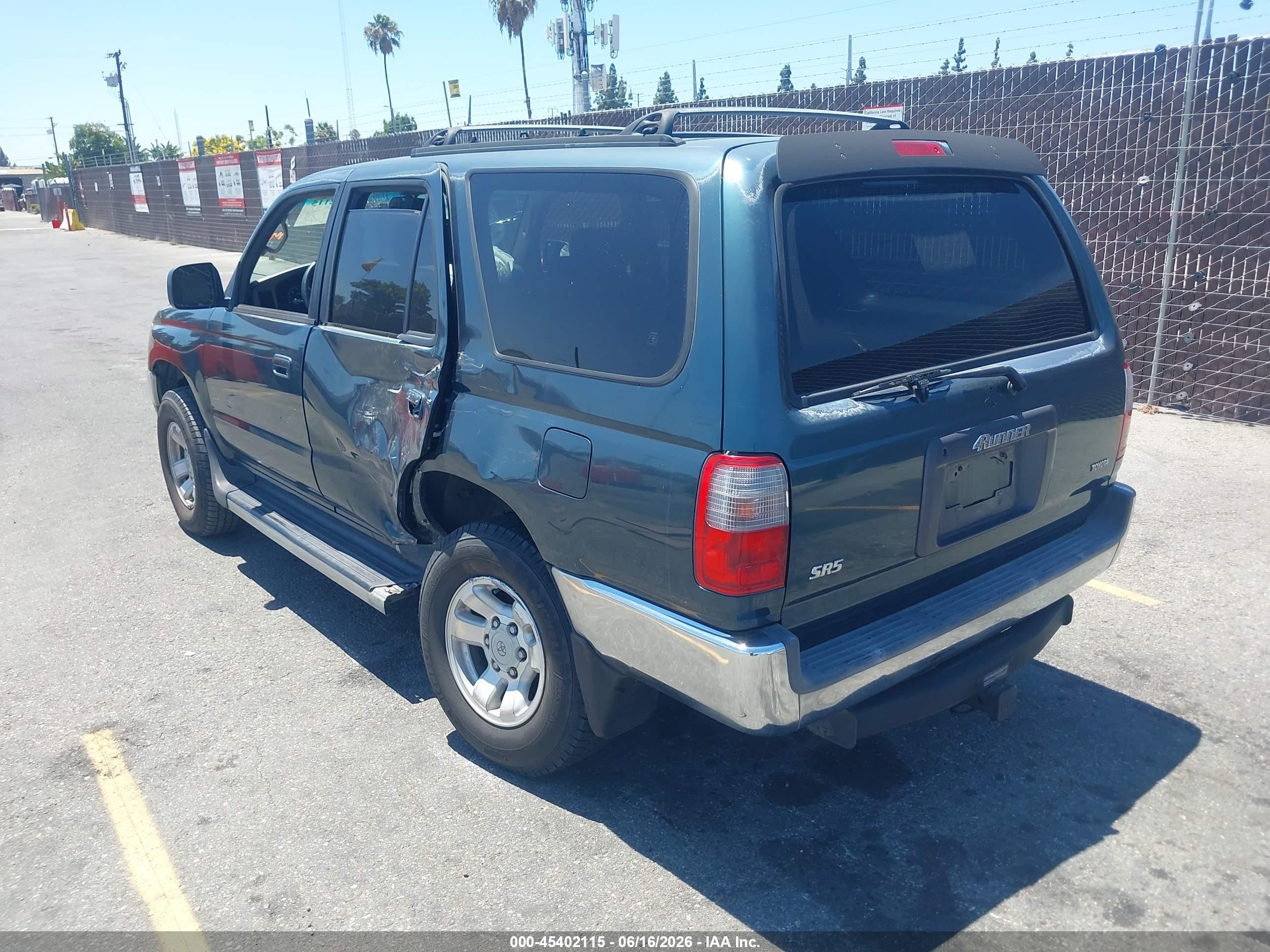 1998 Toyota 4runner Sr5 V6 Green vin: JT3GN86RXW0081073