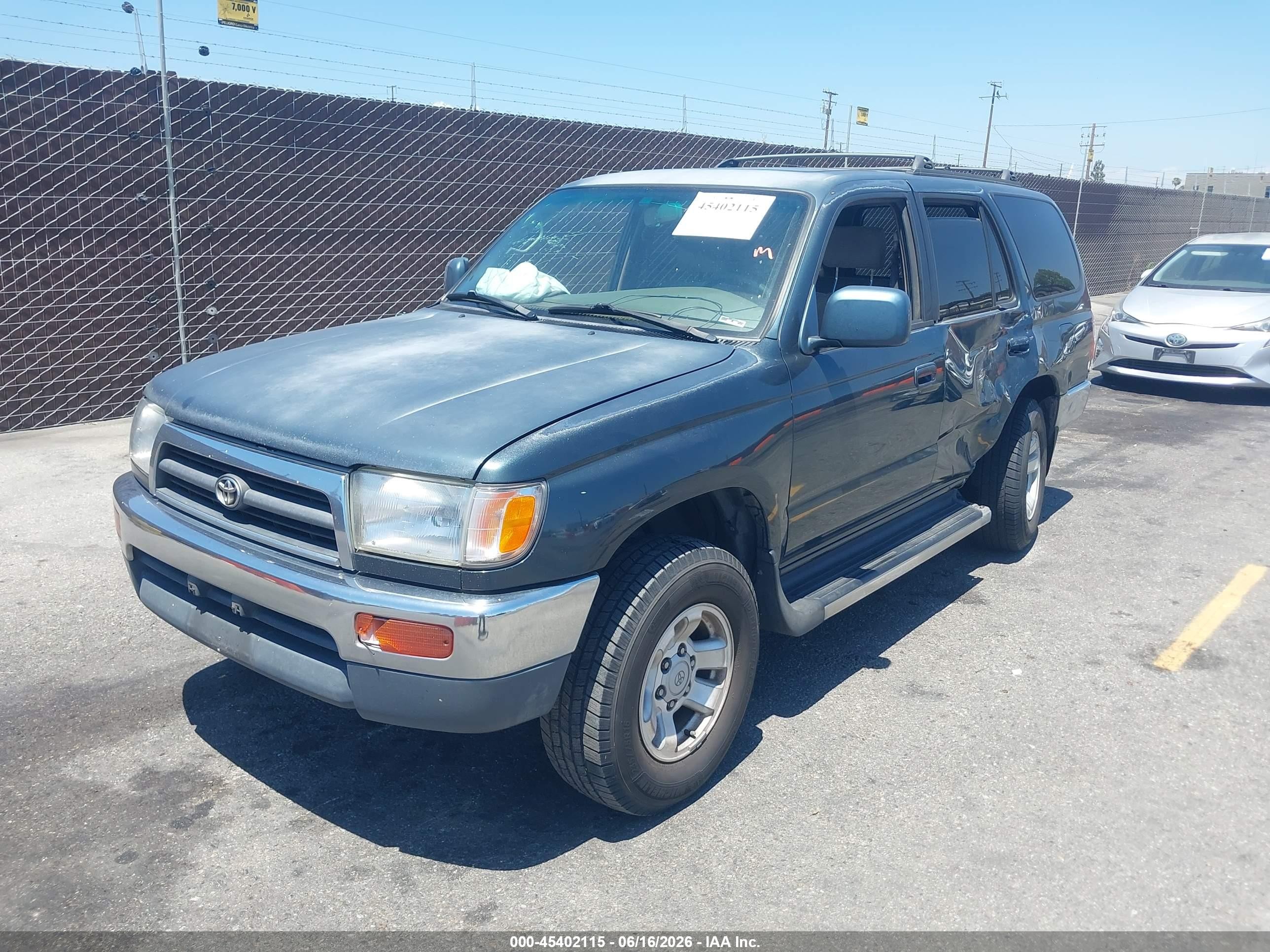 1998 Toyota 4runner Sr5 V6 Green vin: JT3GN86RXW0081073