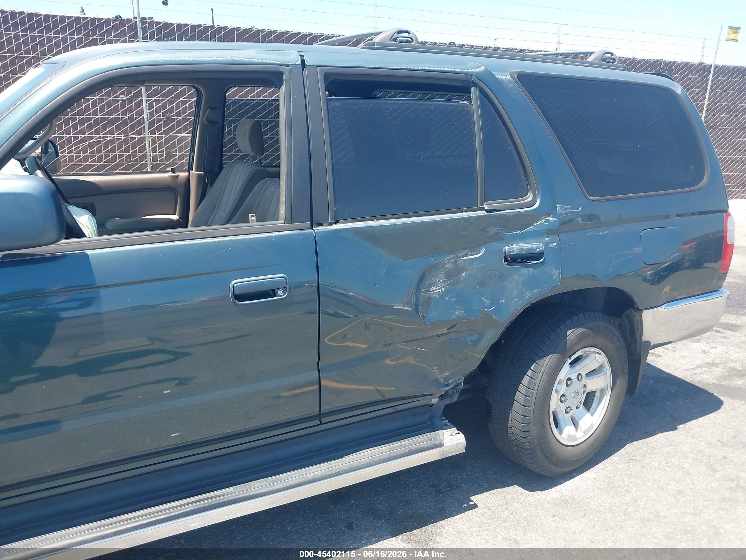 1998 Toyota 4runner Sr5 V6 Green vin: JT3GN86RXW0081073