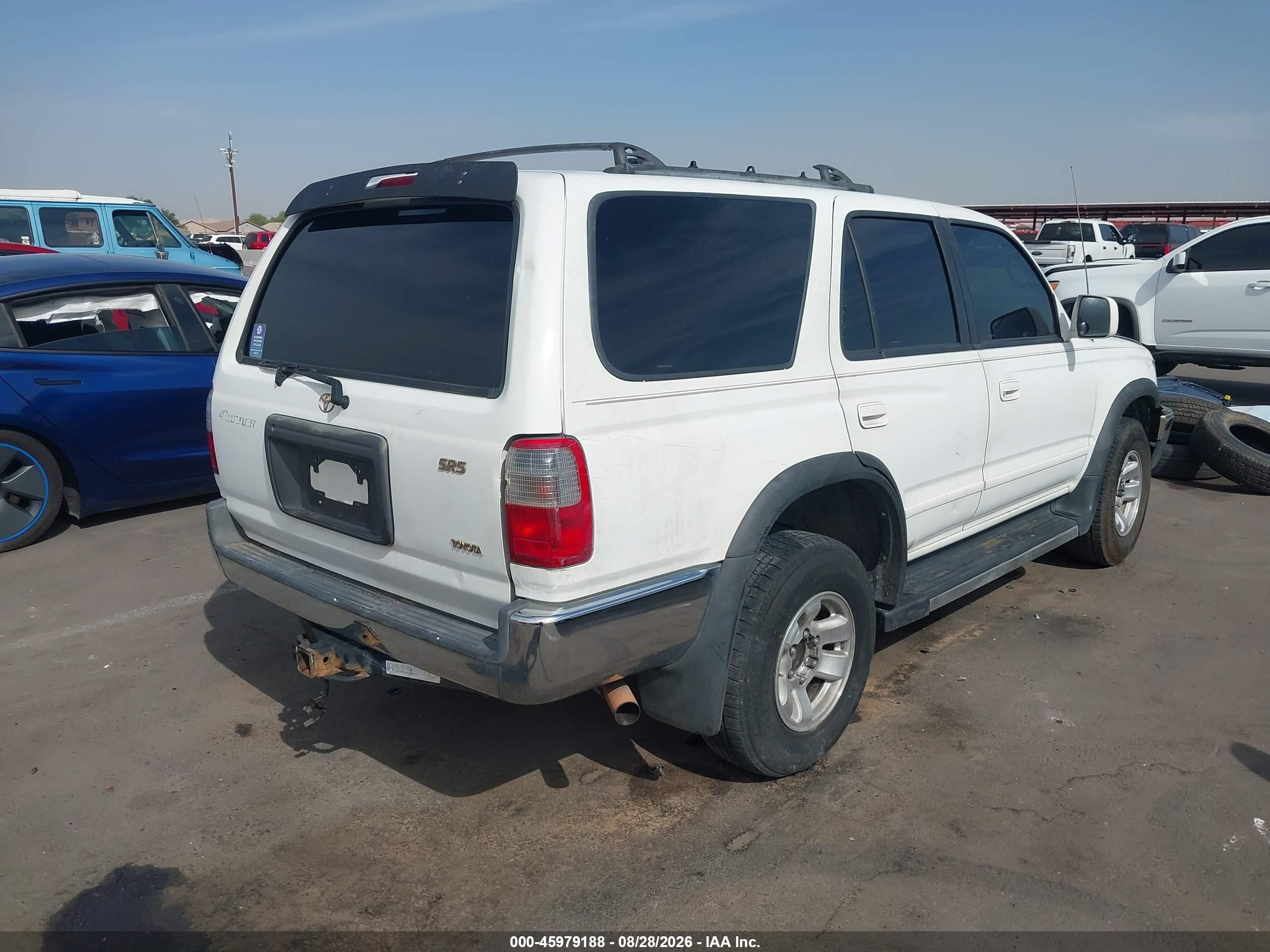 1999 Toyota 4runner Sr5 V6 White vin: JT3GN86RXX0124554
