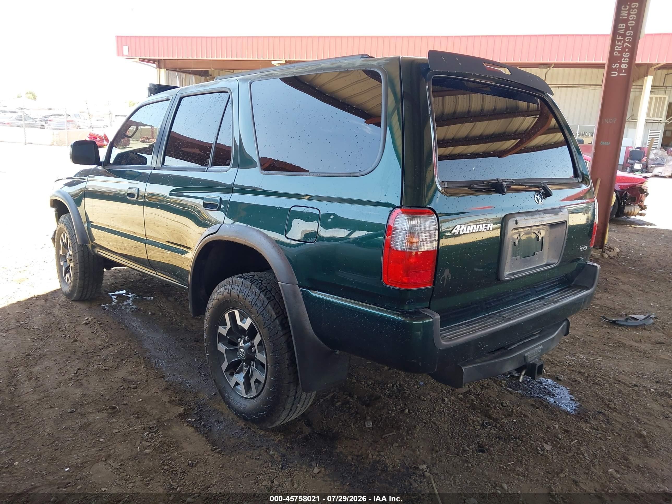 1999 Toyota 4runner Sr5 V6 Зеленый vin: JT3GN86RXX0133254