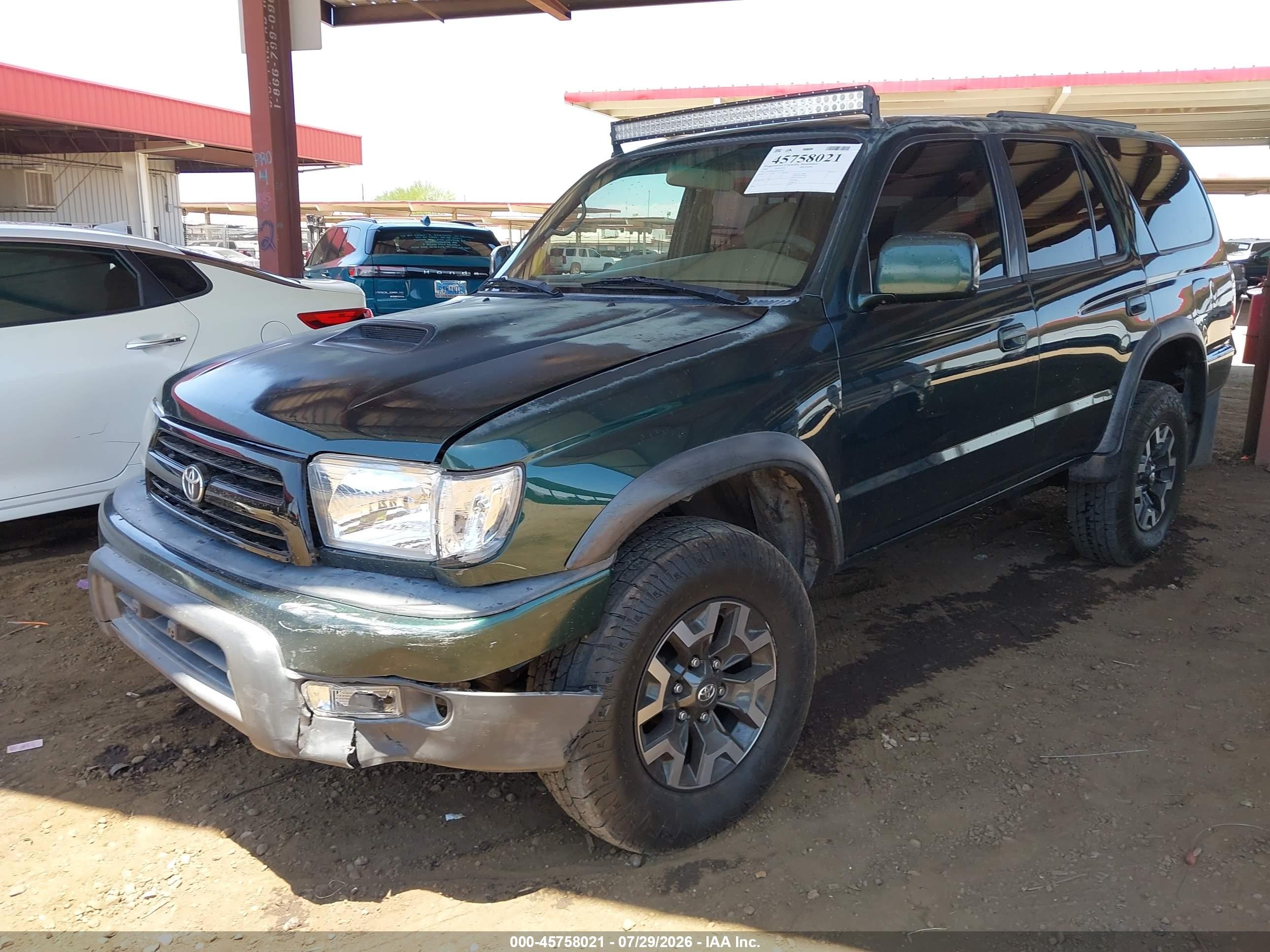 1999 Toyota 4runner Sr5 V6 Зеленый vin: JT3GN86RXX0133254