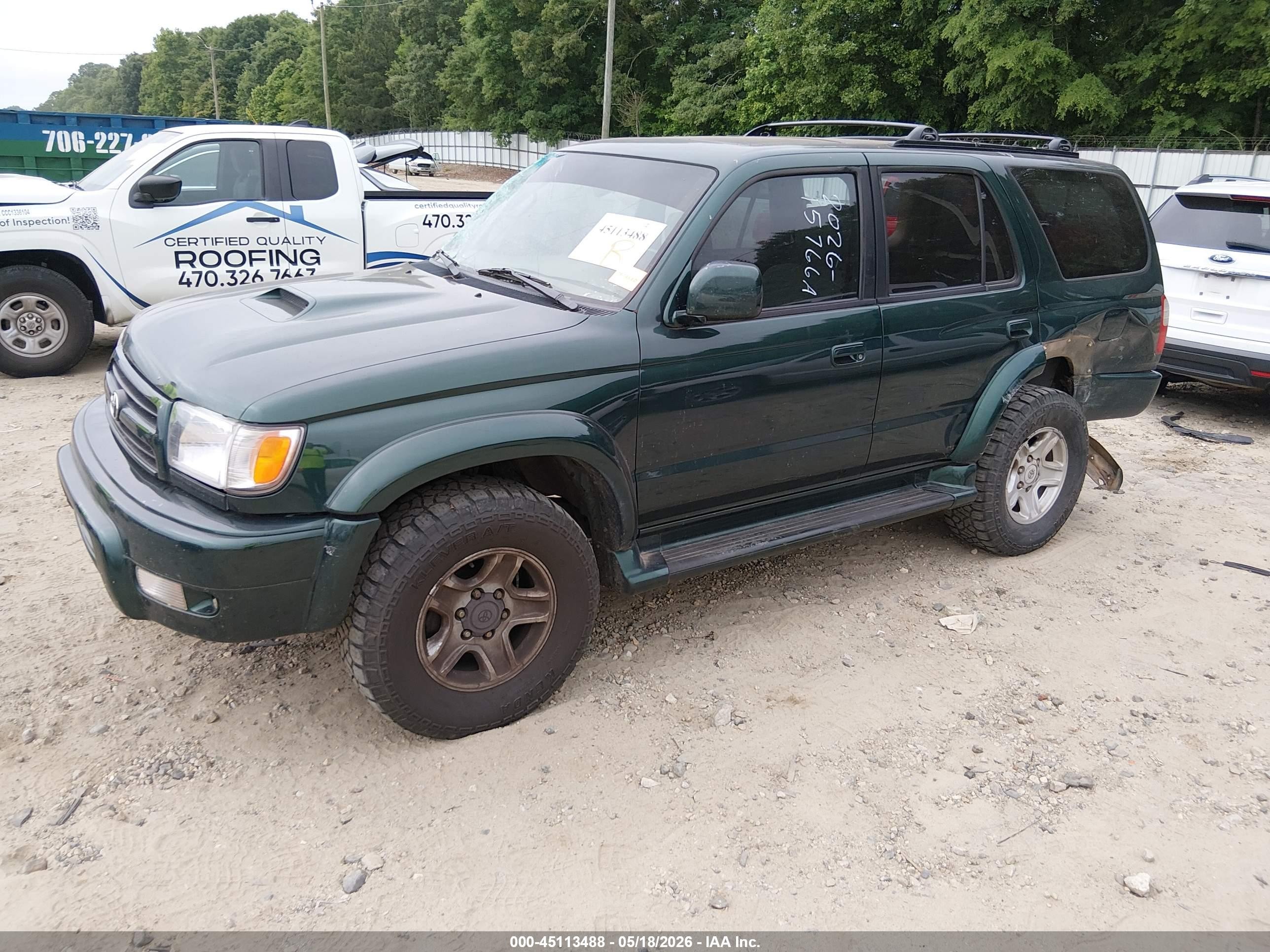 2000 Toyota 4runner Sr5 V6 Green vin: JT3GN86RXY0135927