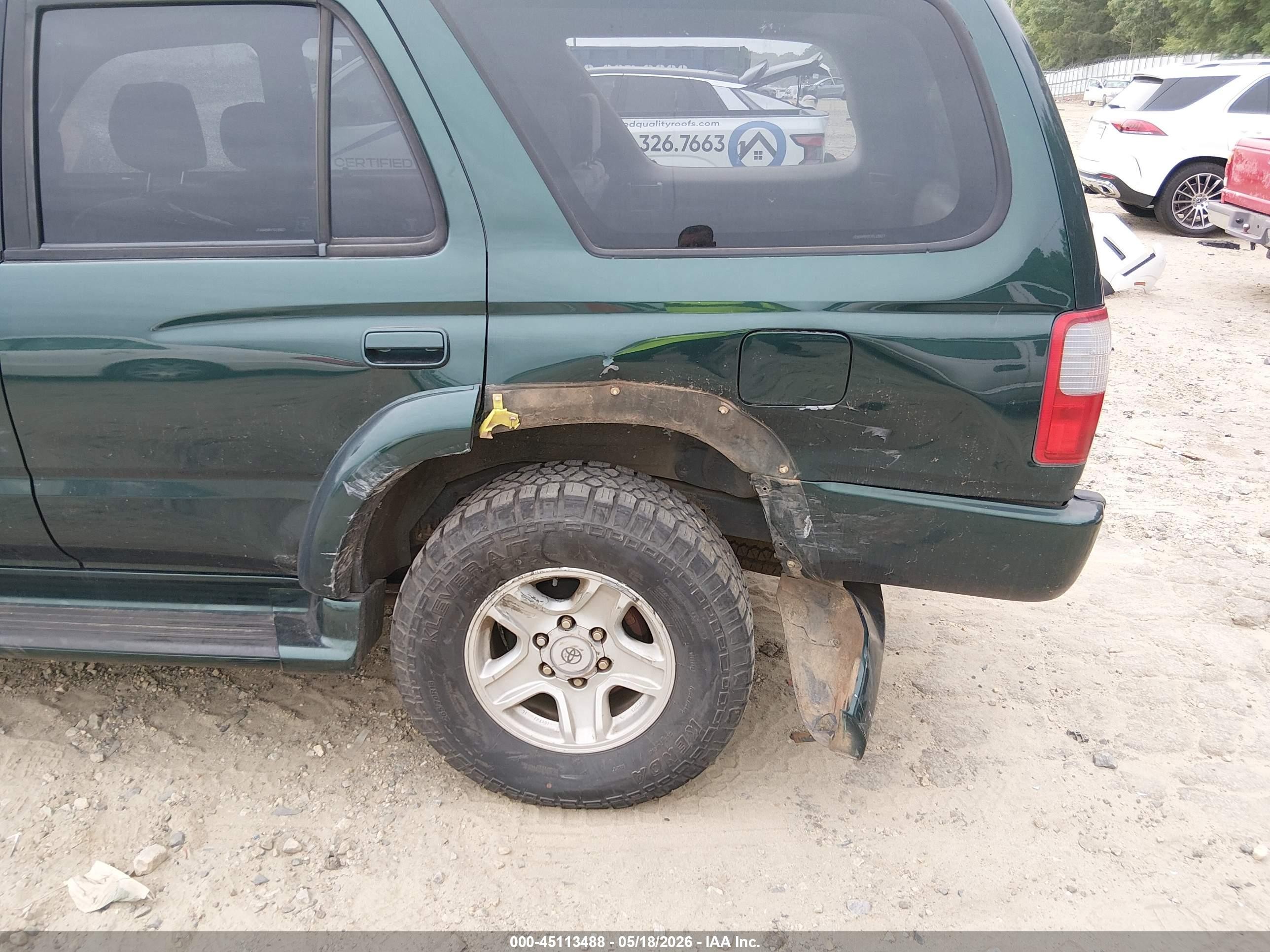 2000 Toyota 4runner Sr5 V6 Green vin: JT3GN86RXY0135927