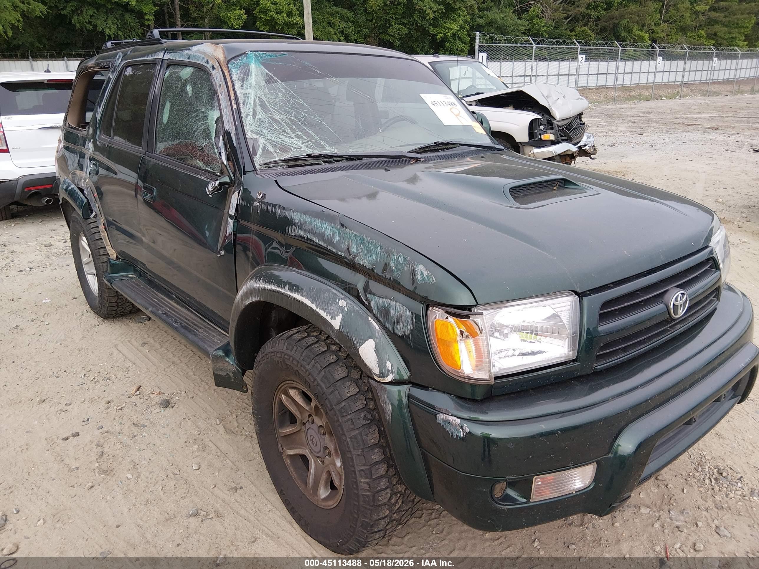 2000 Toyota 4runner Sr5 V6 Green vin: JT3GN86RXY0135927