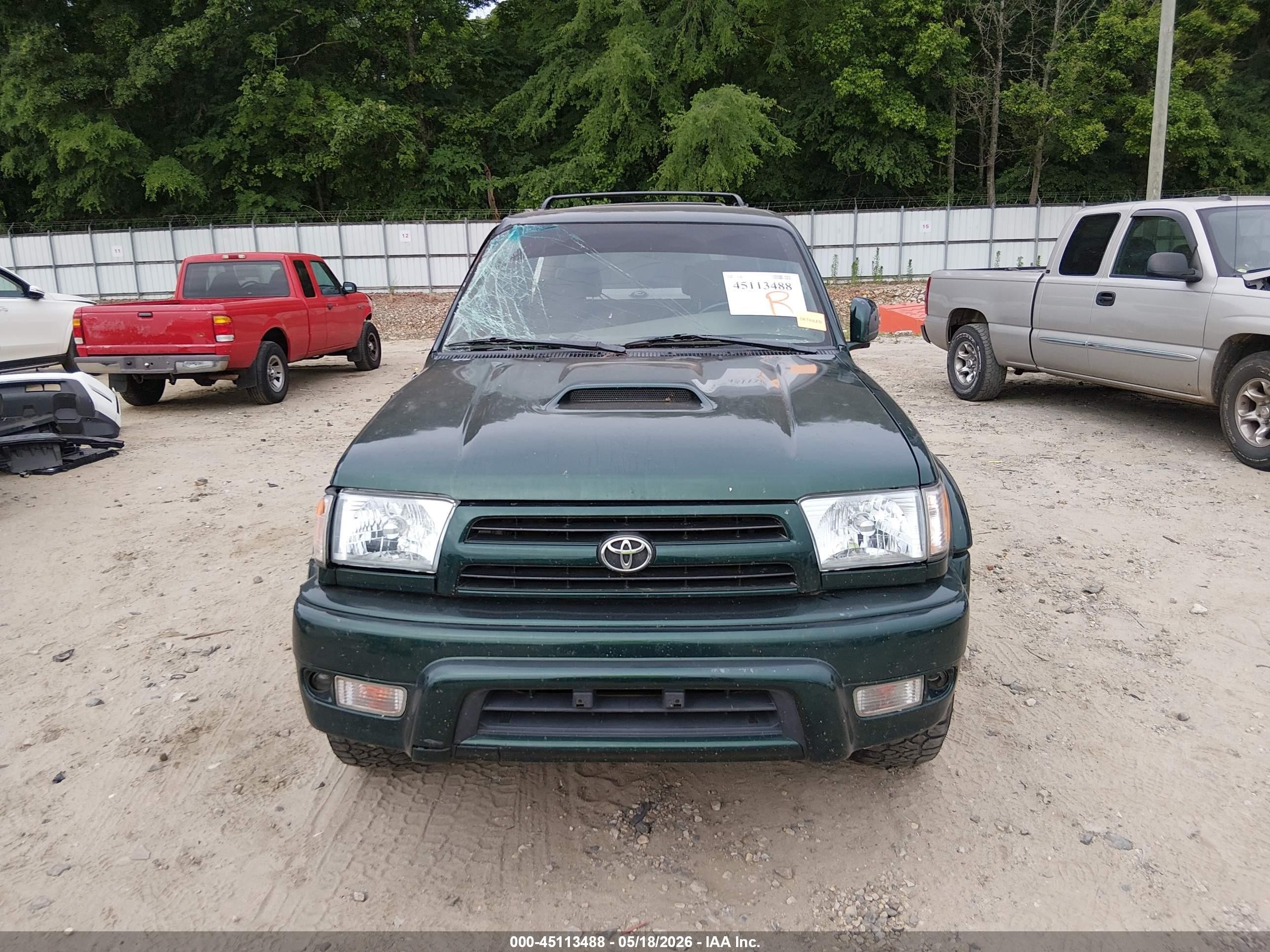 2000 Toyota 4runner Sr5 V6 Green vin: JT3GN86RXY0135927
