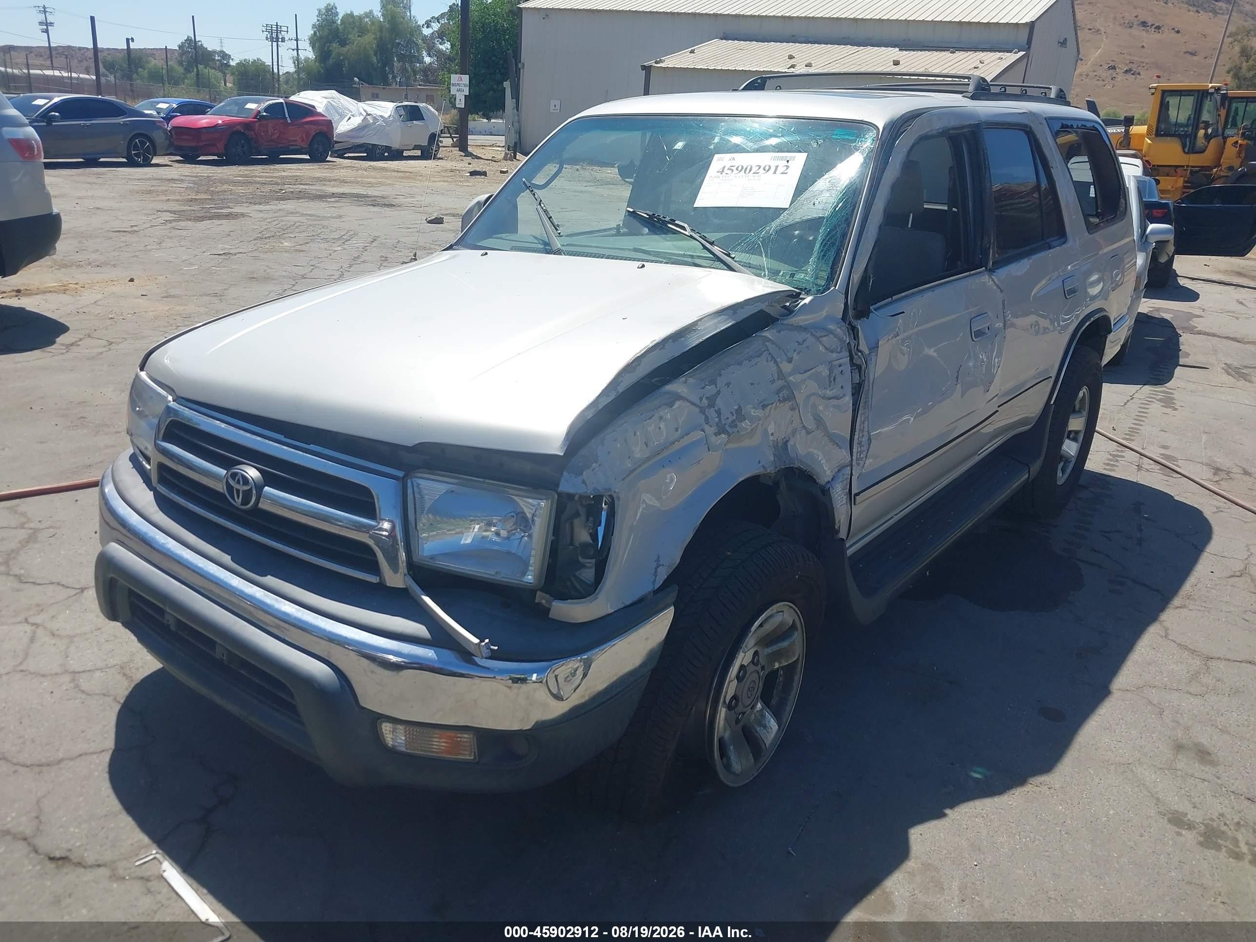 2000 Toyota 4runner Sr5 V6 Silver vin: JT3GN86RXY0163131