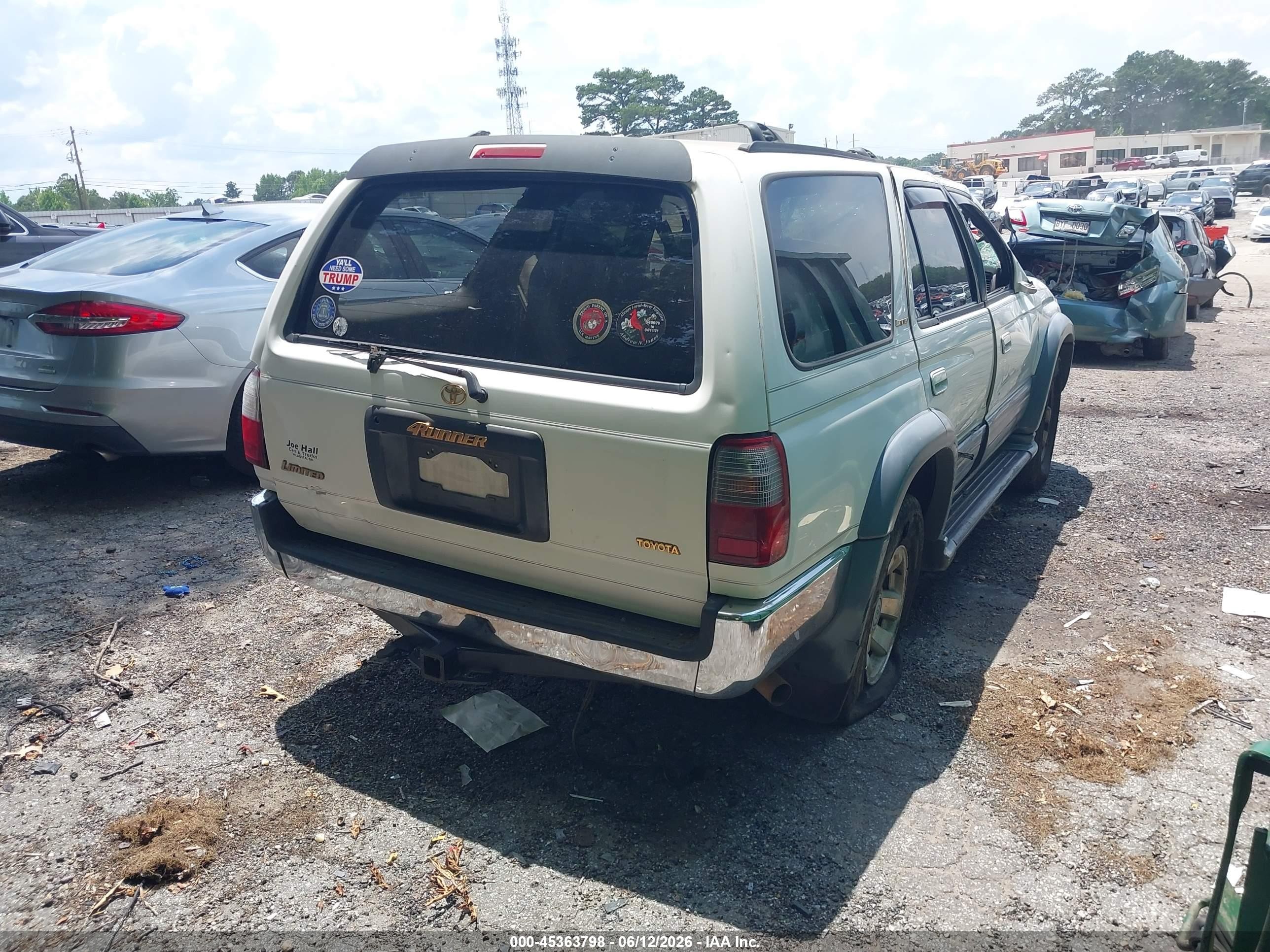 1998 Toyota 4runner Limited White vin: JT3GN87R0W0075488