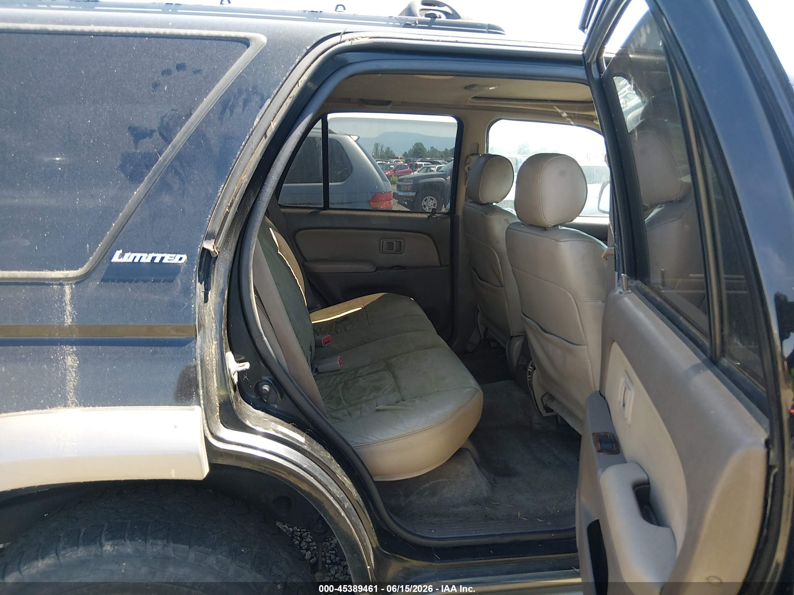 2000 Toyota 4runner Limited V6 Black vin: JT3GN87R0Y0140584