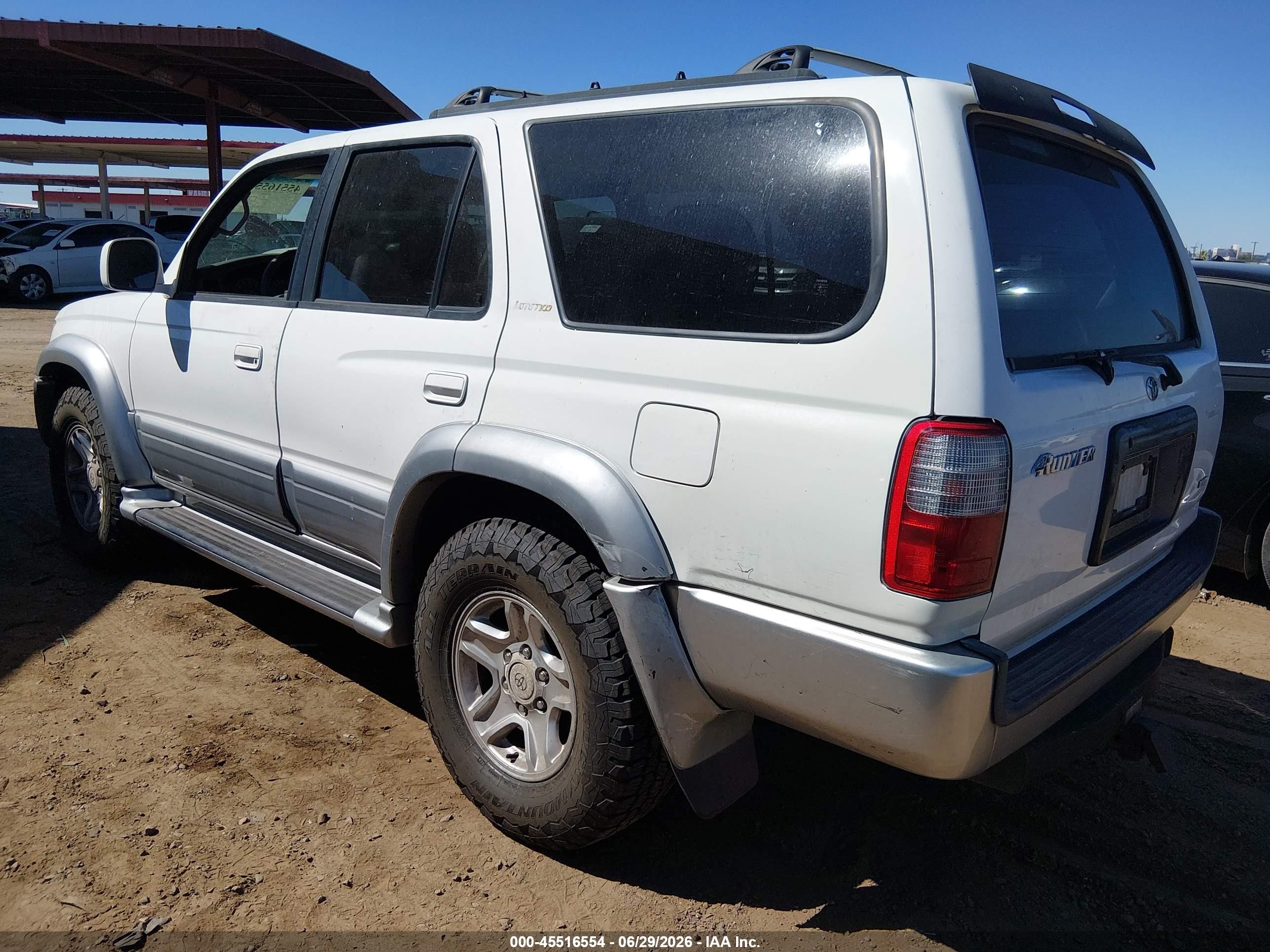 2000 Toyota 4runner Limited V6 White vin: JT3GN87R1Y0149777