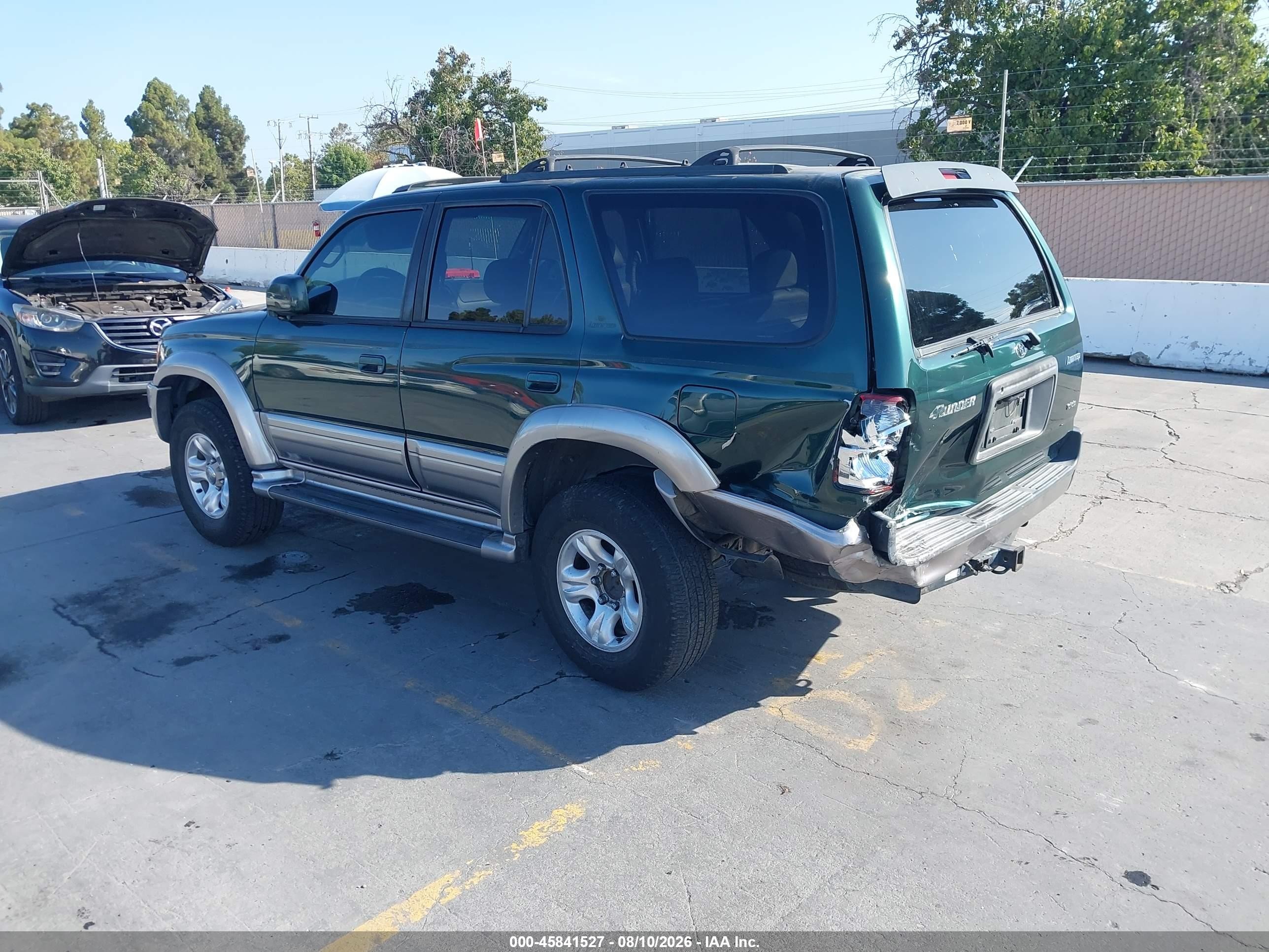 2001 Toyota 4runner Limited V6 Green vin: JT3GN87R210206249