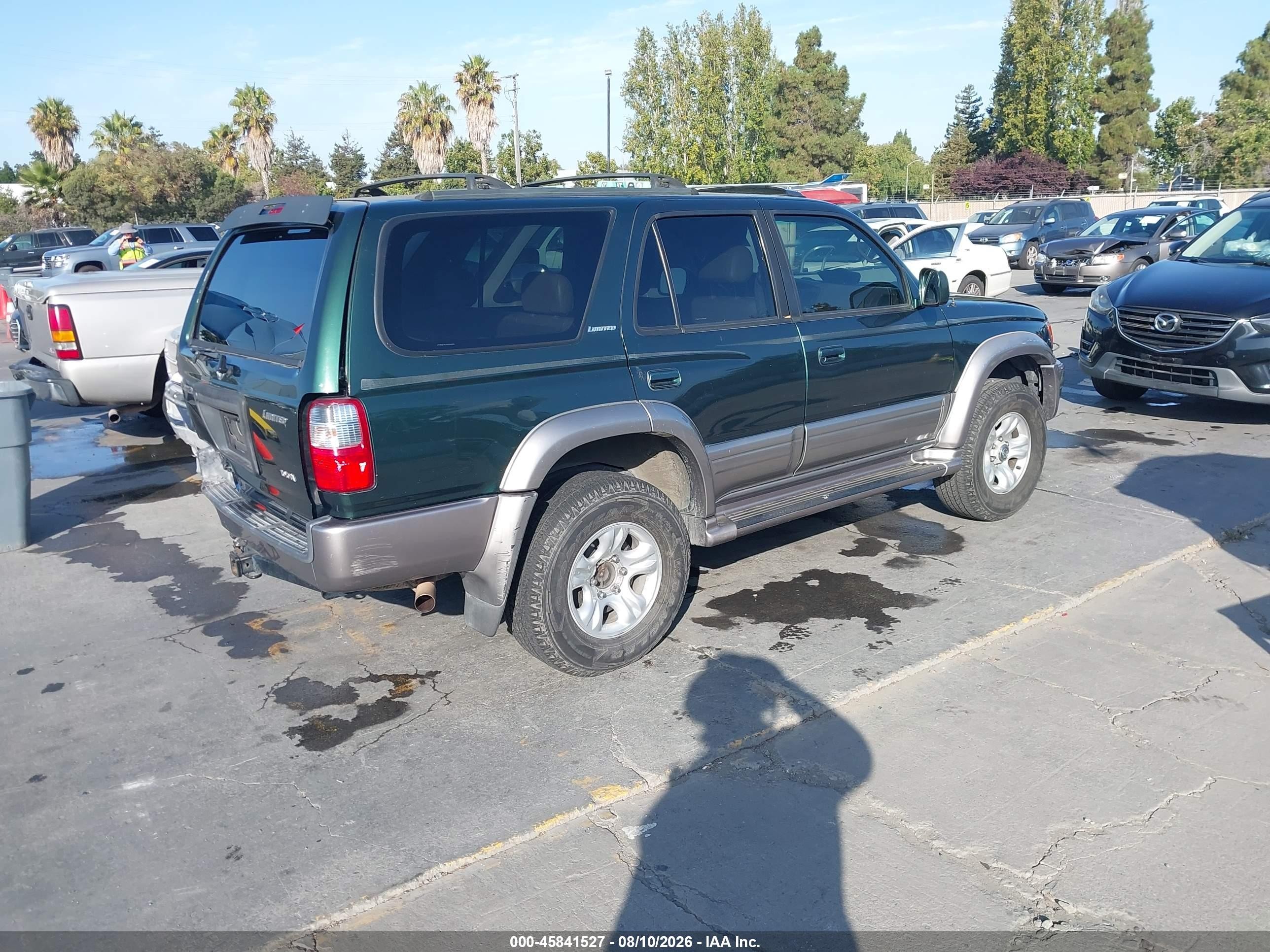 2001 Toyota 4runner Limited V6 Green vin: JT3GN87R210206249