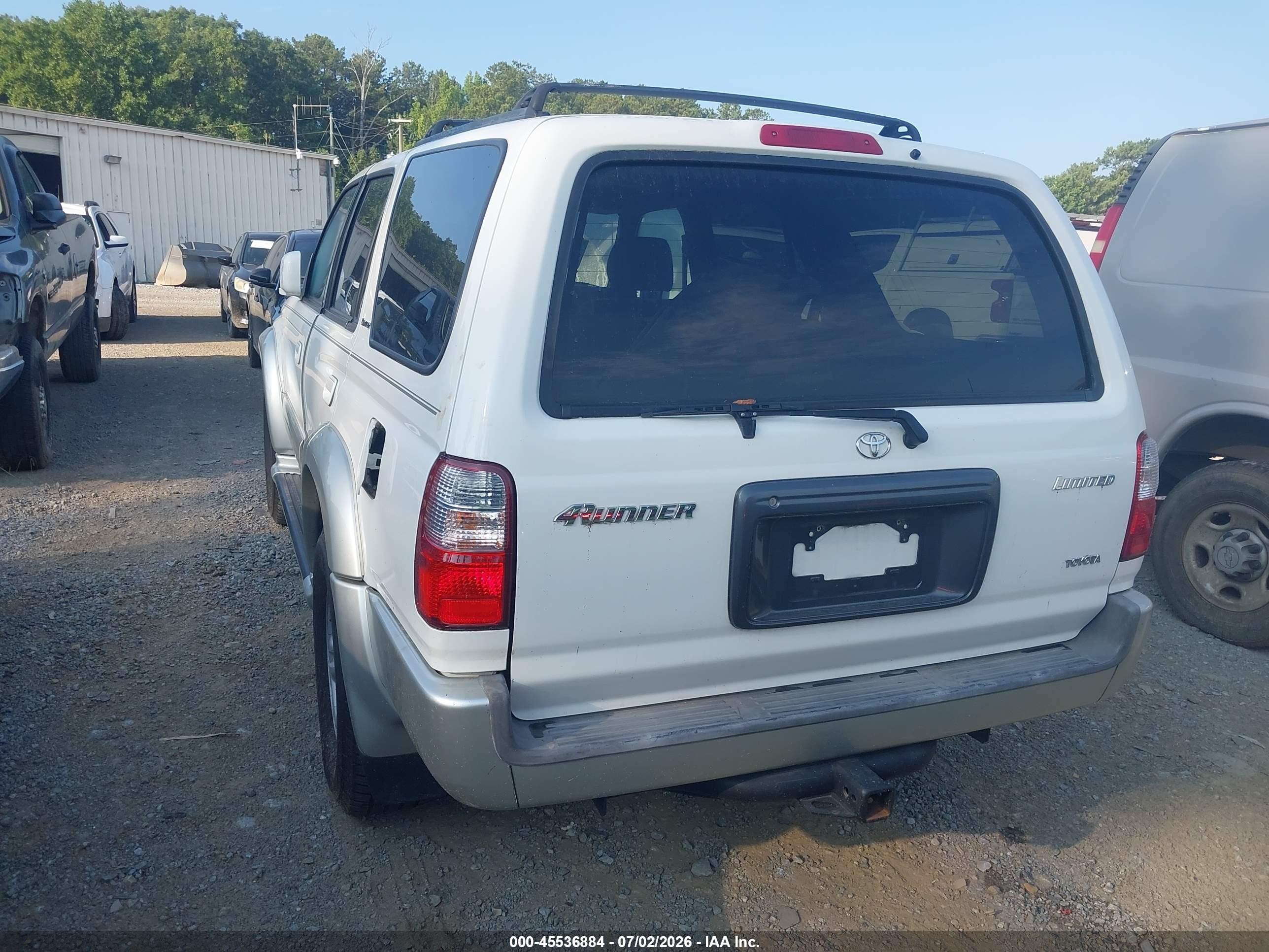 2001 Toyota 4runner Limited V6 White vin: JT3GN87R610197068
