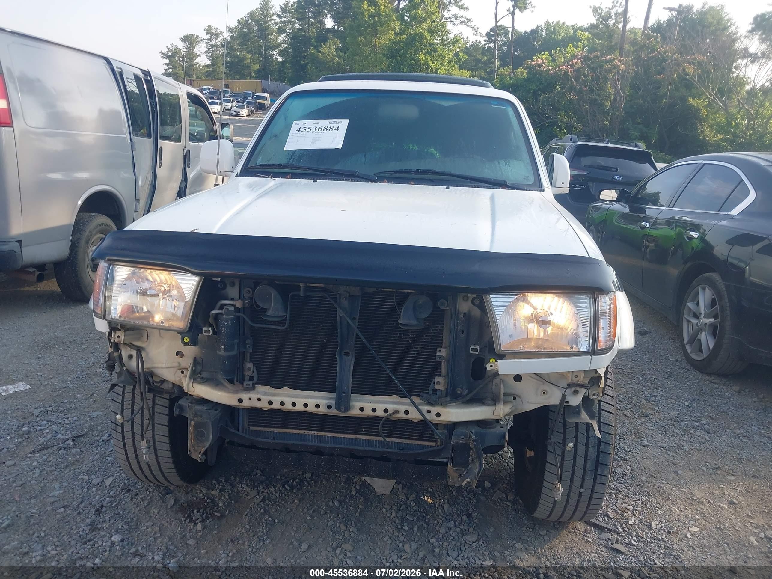 2001 Toyota 4runner Limited V6 White vin: JT3GN87R610197068