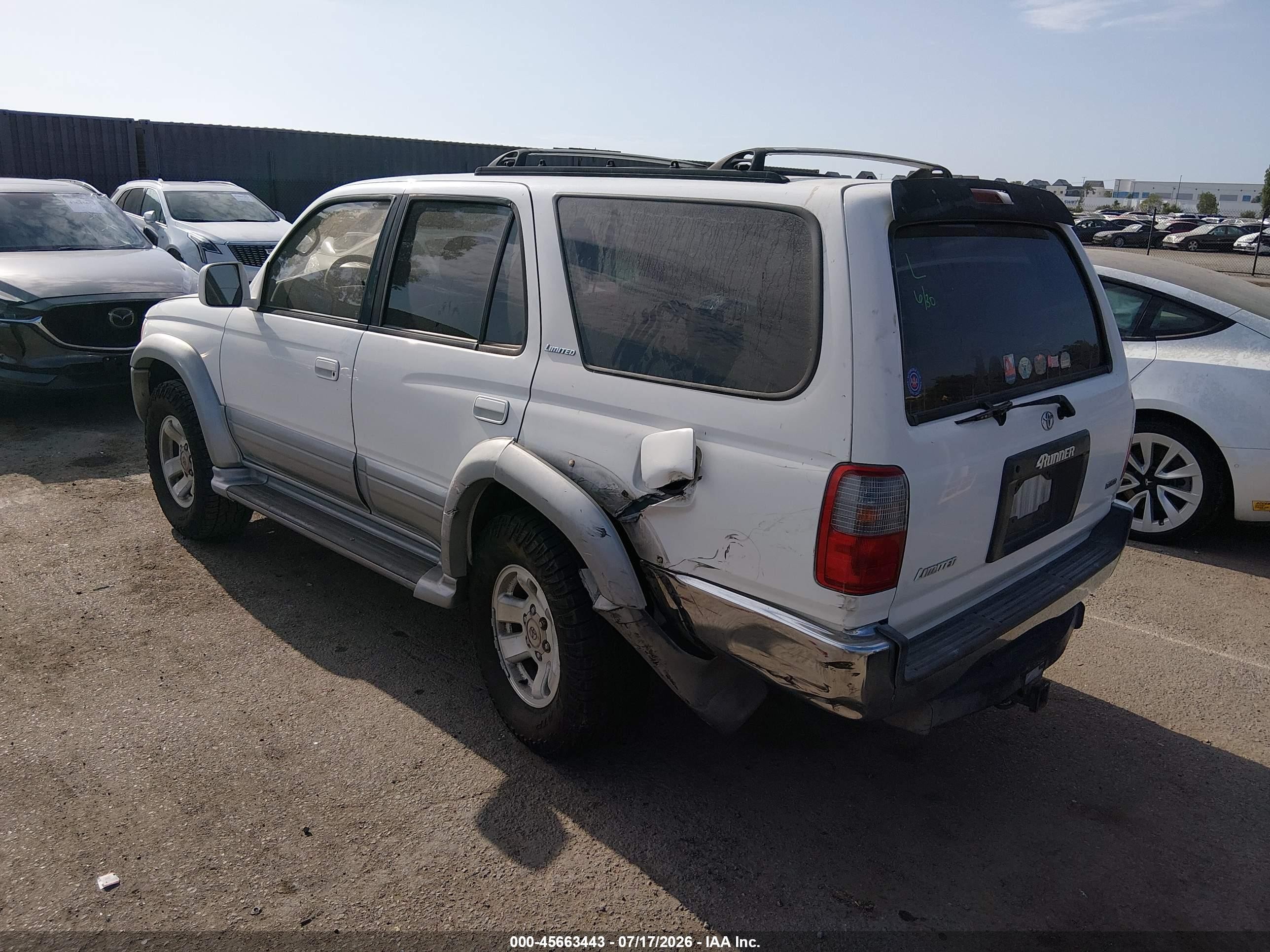 1998 Toyota 4runner Sr5 V6 Limited White vin: JT3GN87R7W0086746