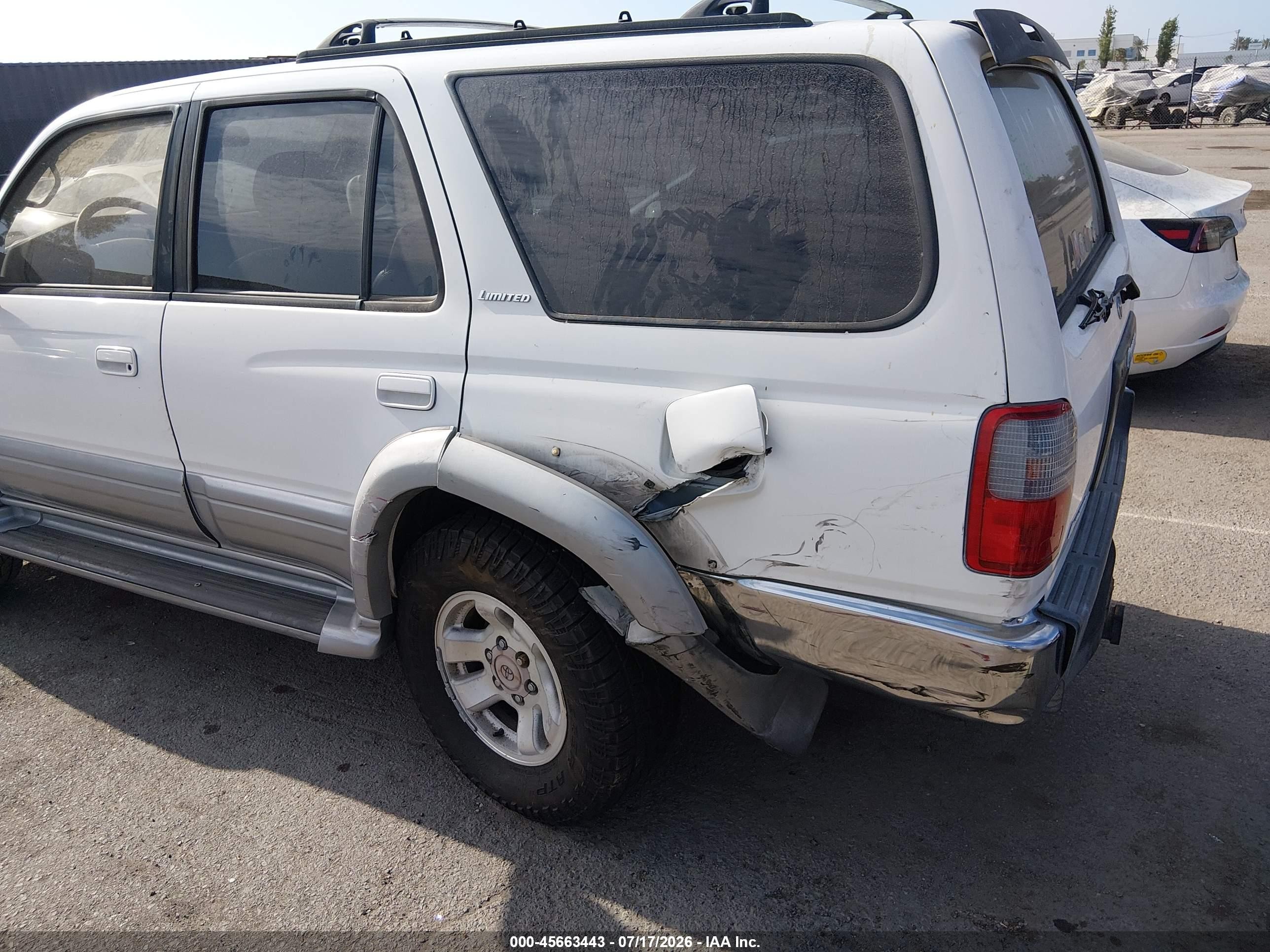 1998 Toyota 4runner Sr5 V6 Limited White vin: JT3GN87R7W0086746