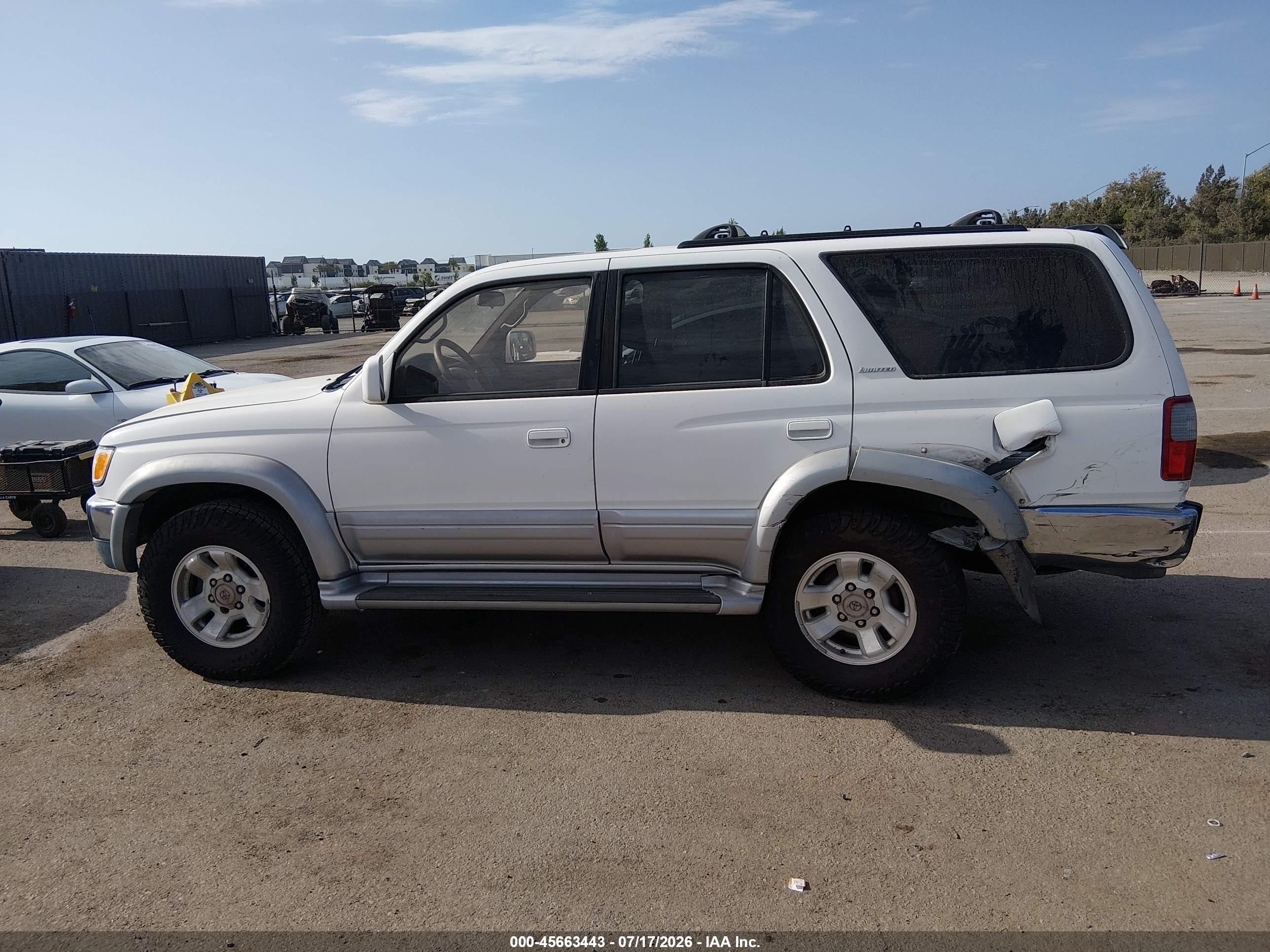 1998 Toyota 4runner Sr5 V6 Limited White vin: JT3GN87R7W0086746