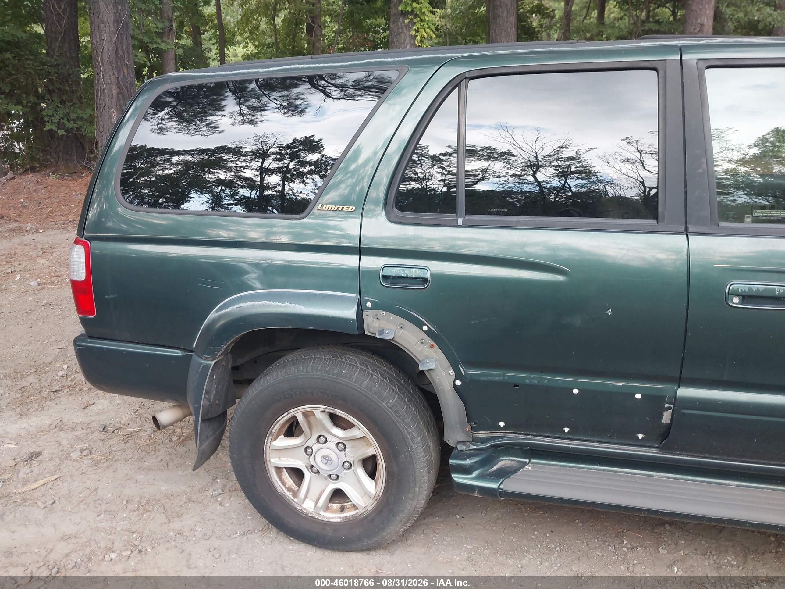1999 Toyota 4runner Limited Green vin: JT3GN87R7X0133534